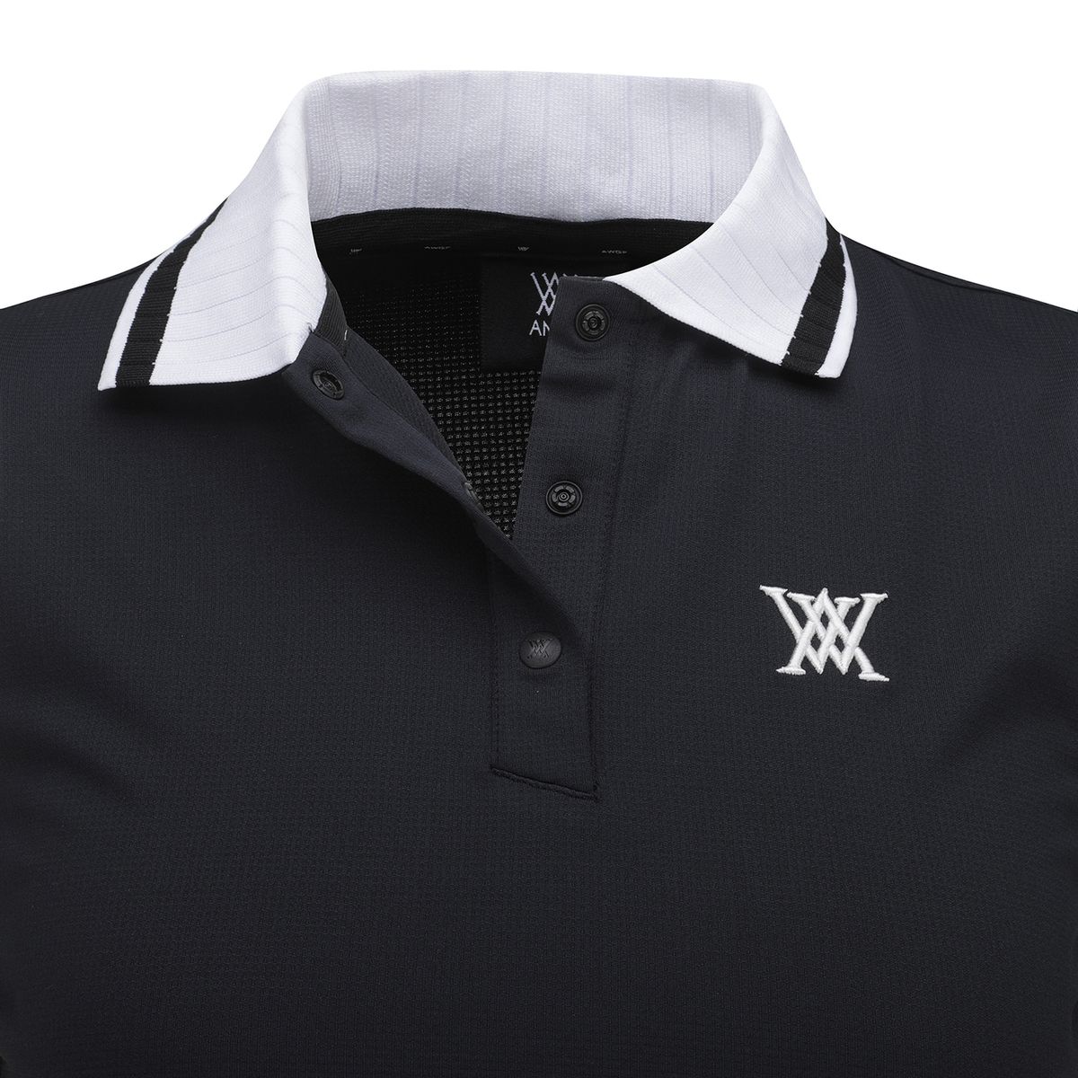 어뉴골프(ANEW GOLF) WOMEN KINT COLLAR SLEEVELESS_BK