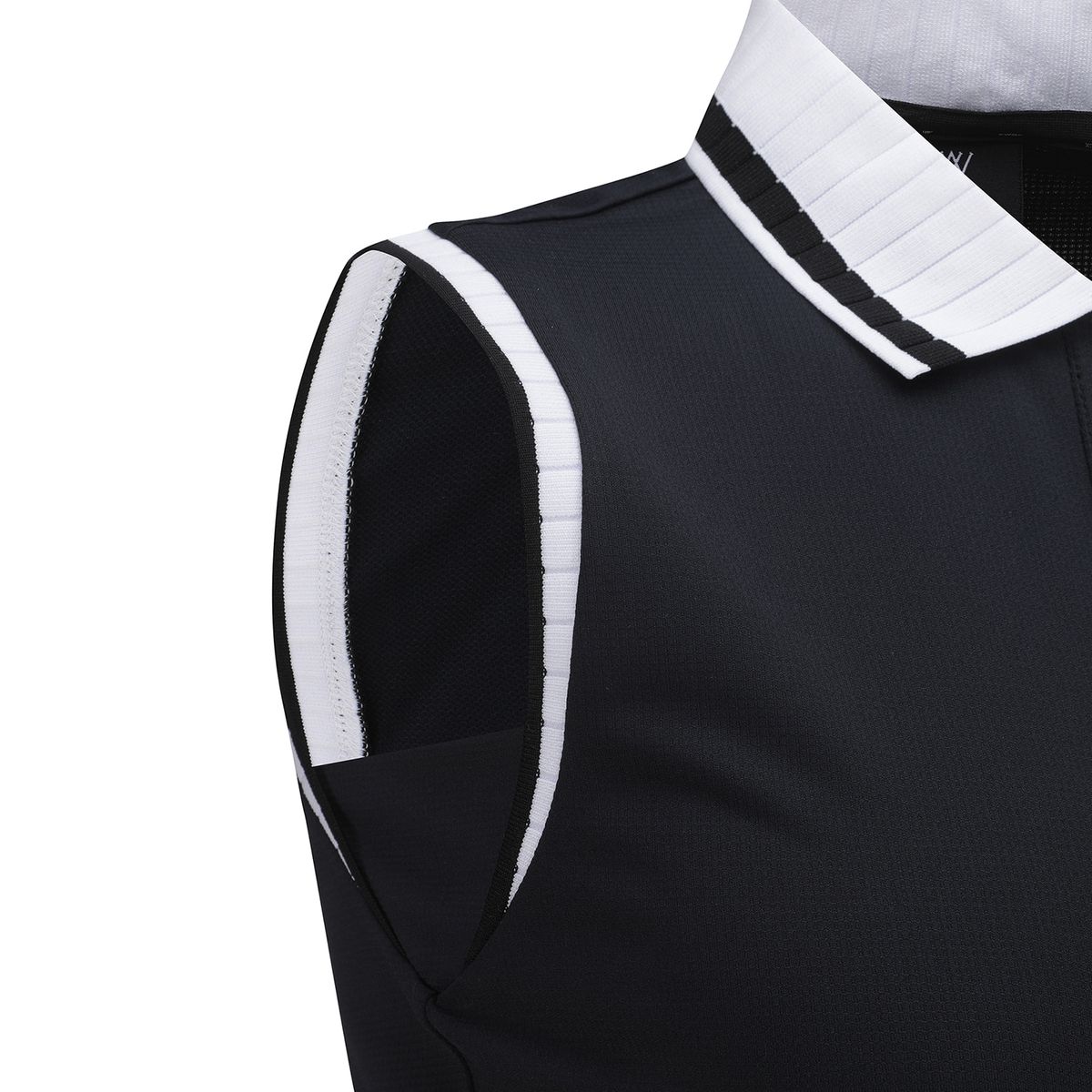 어뉴골프(ANEW GOLF) WOMEN KINT COLLAR SLEEVELESS_BK