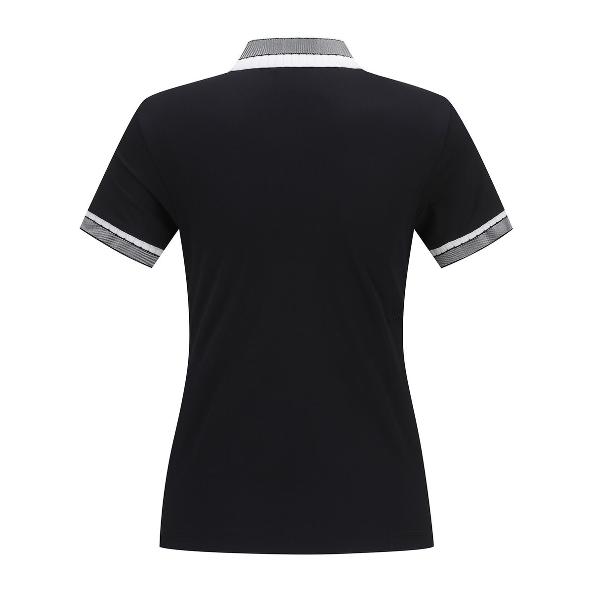 어뉴골프(ANEW GOLF) WOMEN COLLAR COLOR BLOCK SHORT T-SHIRT_BK