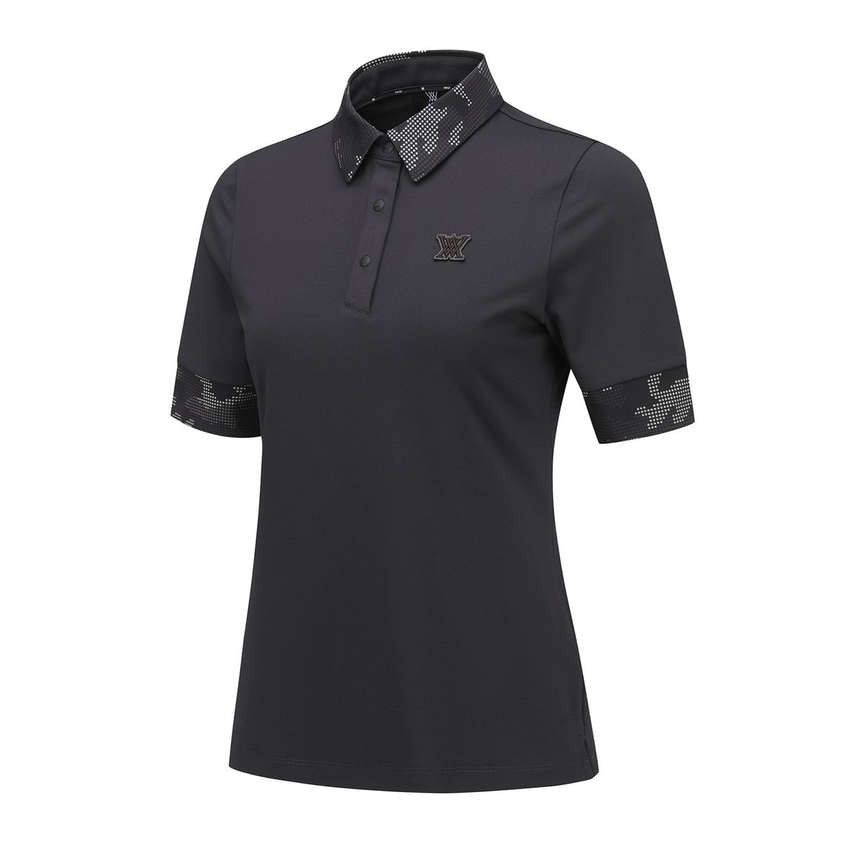 어뉴골프(ANEW GOLF) WOMEN CAMOFLAGE POINT SHORT T-SHIRT_DW