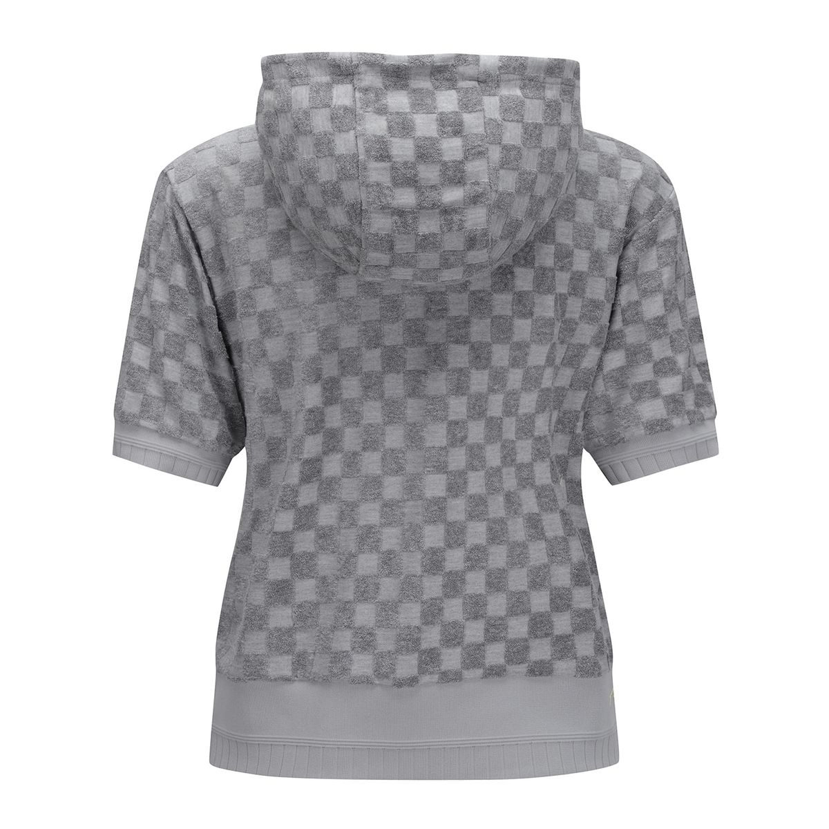 어뉴골프(ANEW GOLF) WOMEN TERRY CHECK BOARD HOODIE SHORT T-SHIRT_GR