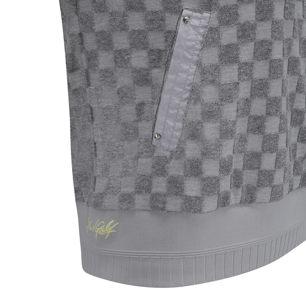 어뉴골프(ANEW GOLF) WOMEN TERRY CHECK BOARD HOODIE SHORT T-SHIRT_GR