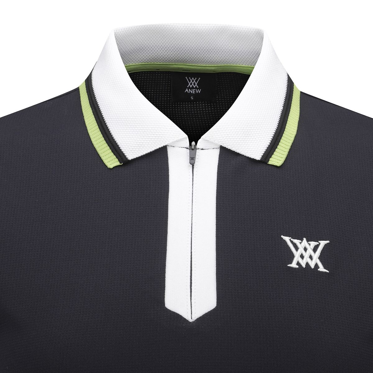 어뉴골프(ANEW GOLF) WOMEN ZIPPER POINT SHORT T-SHIRT_BK