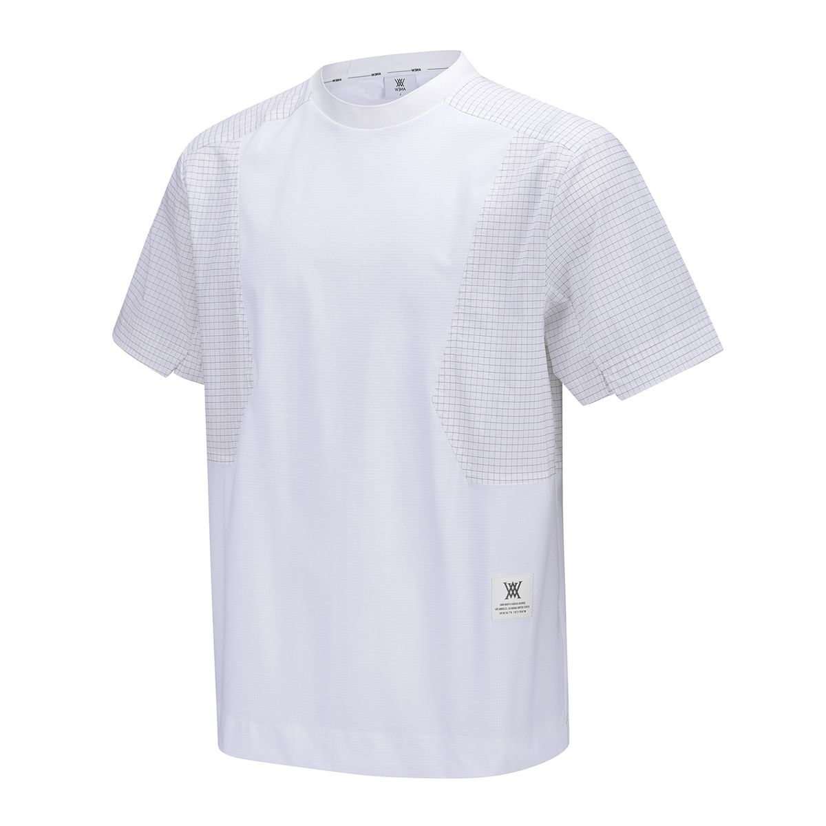 어뉴골프(ANEW GOLF) MEN WOVEN SLEEVE CREW NECK_WH