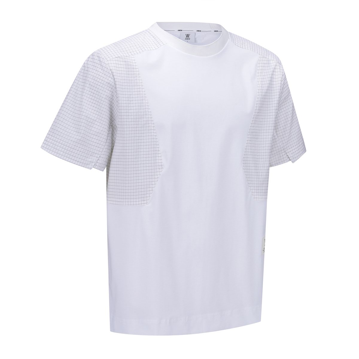 어뉴골프(ANEW GOLF) MEN WOVEN SLEEVE CREW NECK_WH
