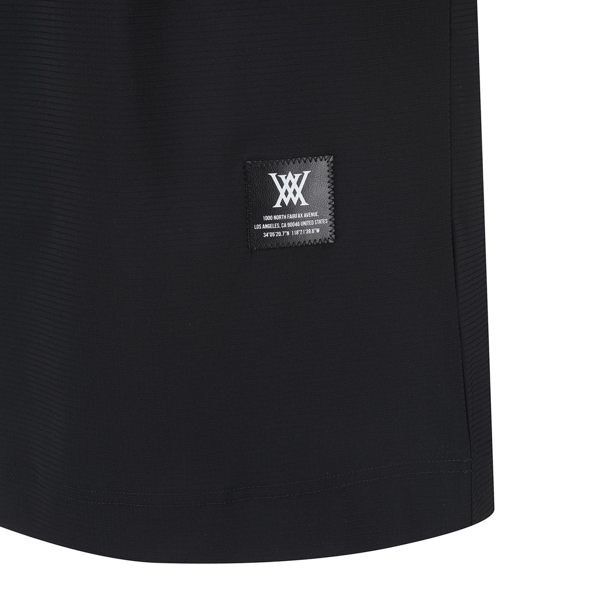 어뉴골프(ANEW GOLF) MEN WOVEN SLEEVE CREW NECK_BK