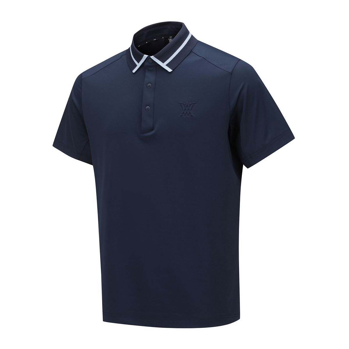 어뉴골프(ANEW GOLF) MEN MESH BLOCK KNIT COLLAR SHOT T-SHIRT_NA