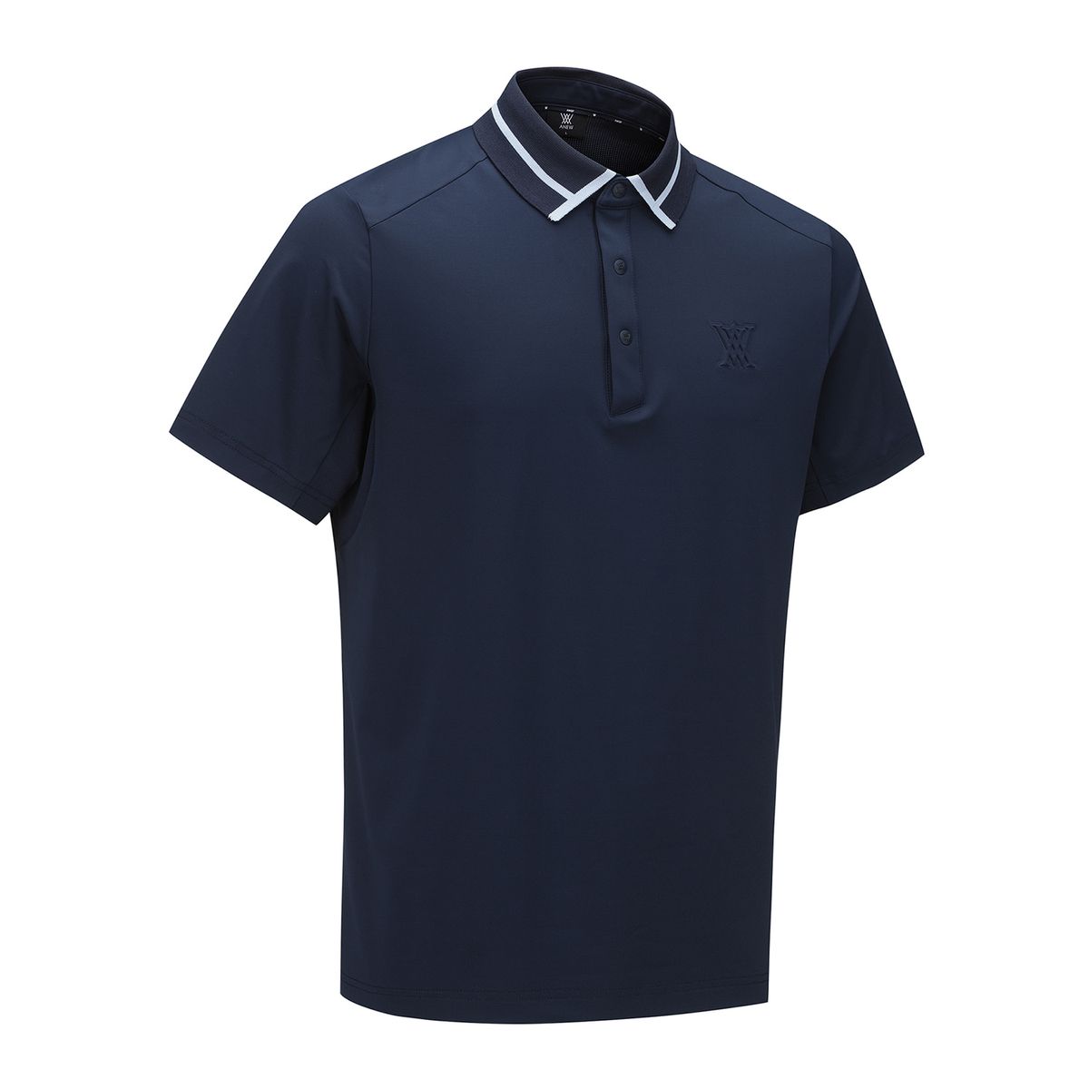 어뉴골프(ANEW GOLF) MEN MESH BLOCK KNIT COLLAR SHOT T-SHIRT_NA