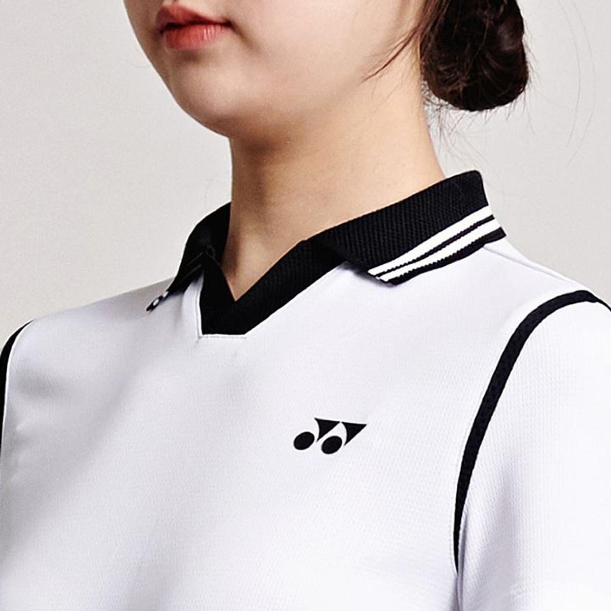 요넥스(YONEX) 245TS010F 화이트 여성용 배색 포인트 테니스 게임웨어