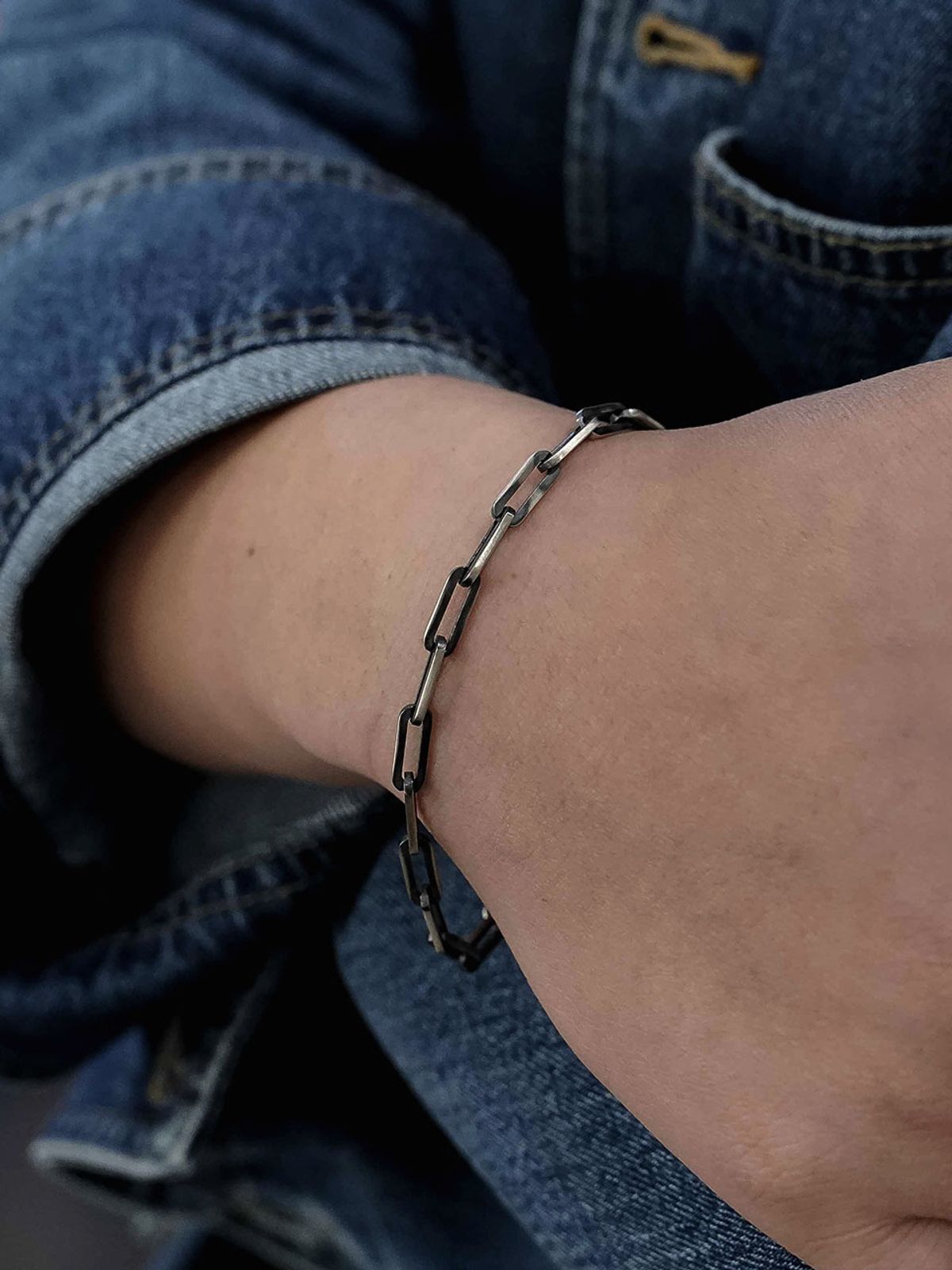 하랑(HARANG) HR 233B_Silver Chain Bracelet