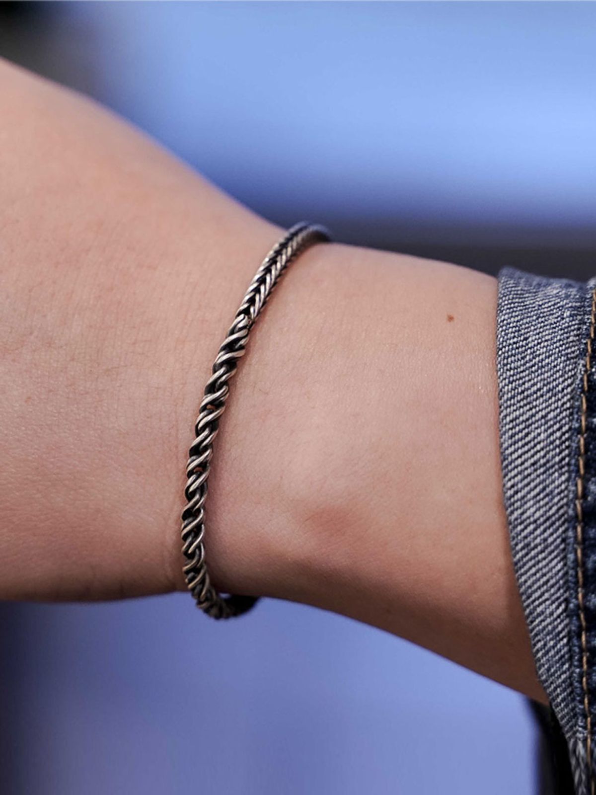 하랑(HARANG) HR 231B_Half &Half Silver Chain Bracelet