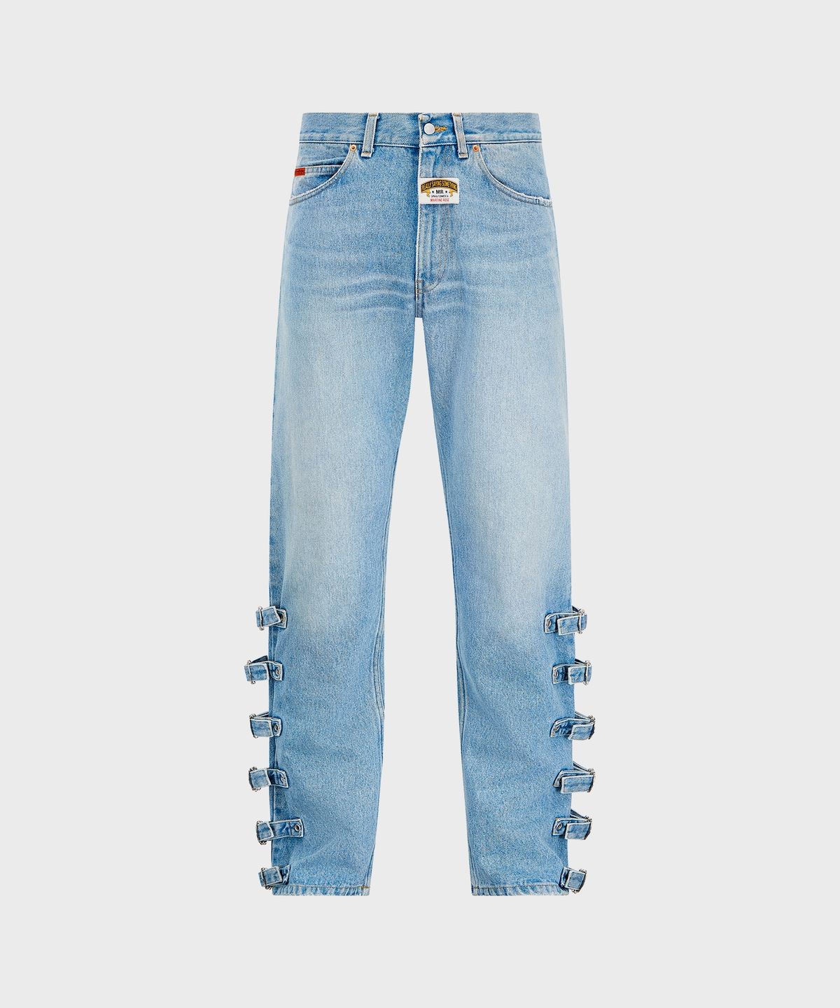 마틴 로즈(MARTINE ROSE) (M) 버클 진 블리치드 진 라이트 블루 BUCKLE JEAN BLEACHED WASH