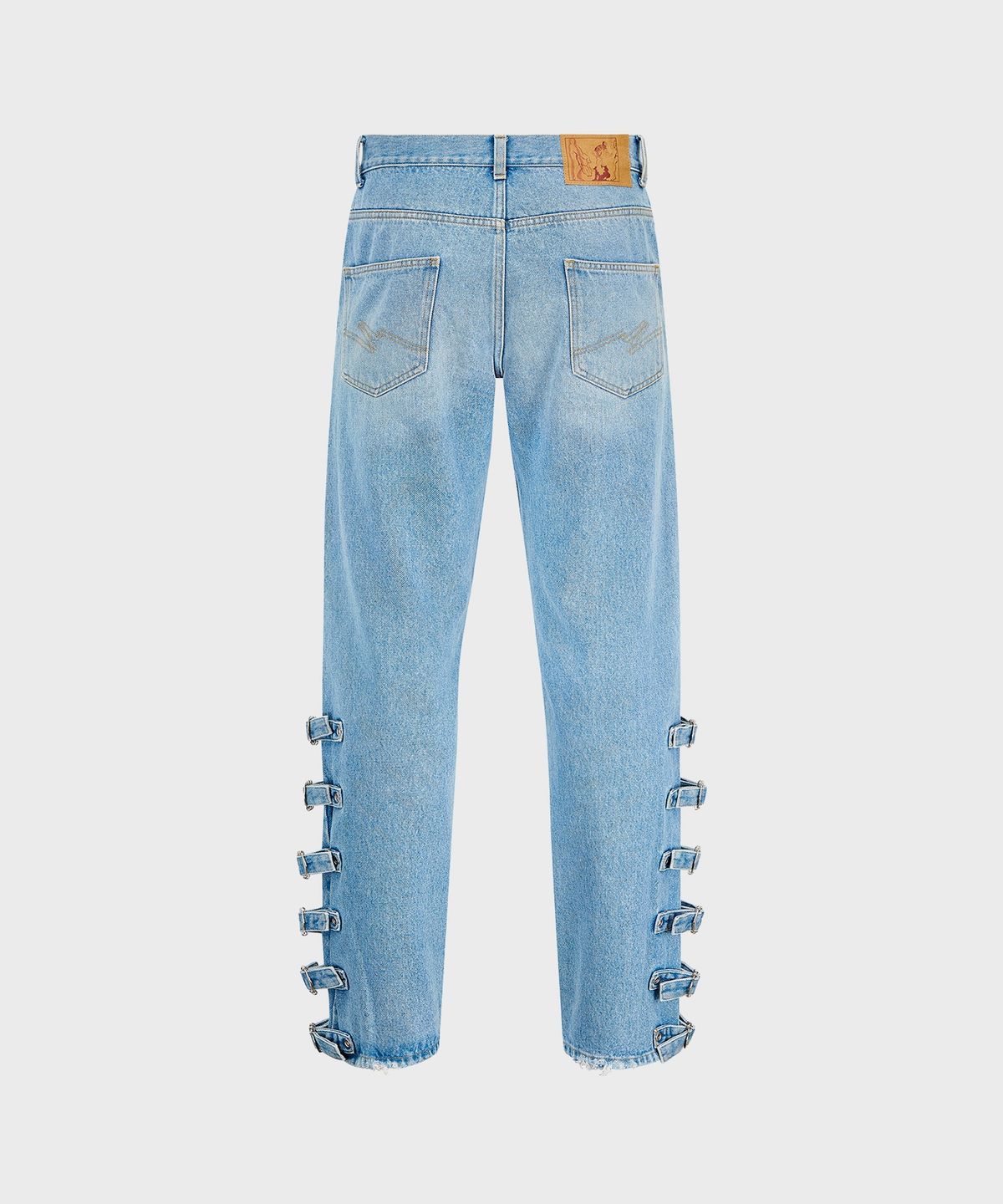 마틴 로즈(MARTINE ROSE) (M) 버클 진 블리치드 진 라이트 블루 BUCKLE JEAN BLEACHED WASH