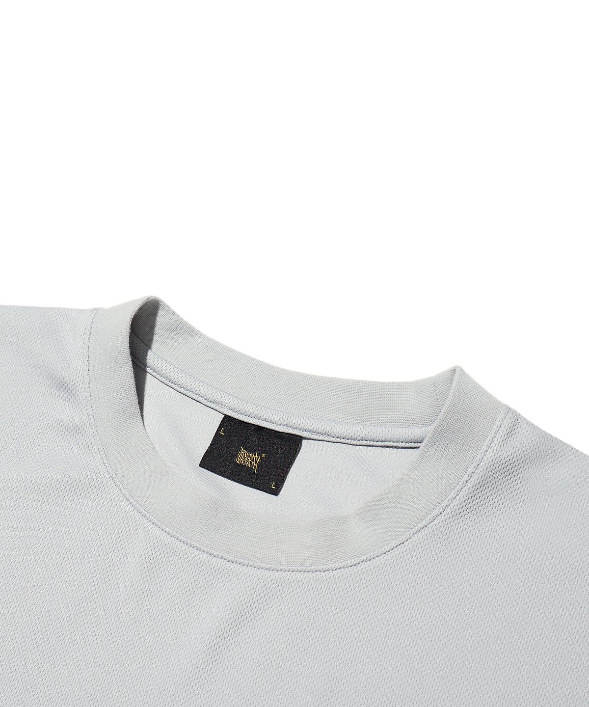 브라운브레스(BROWNBREATH) REFLECTIVE TAG MESH TEE - GREY