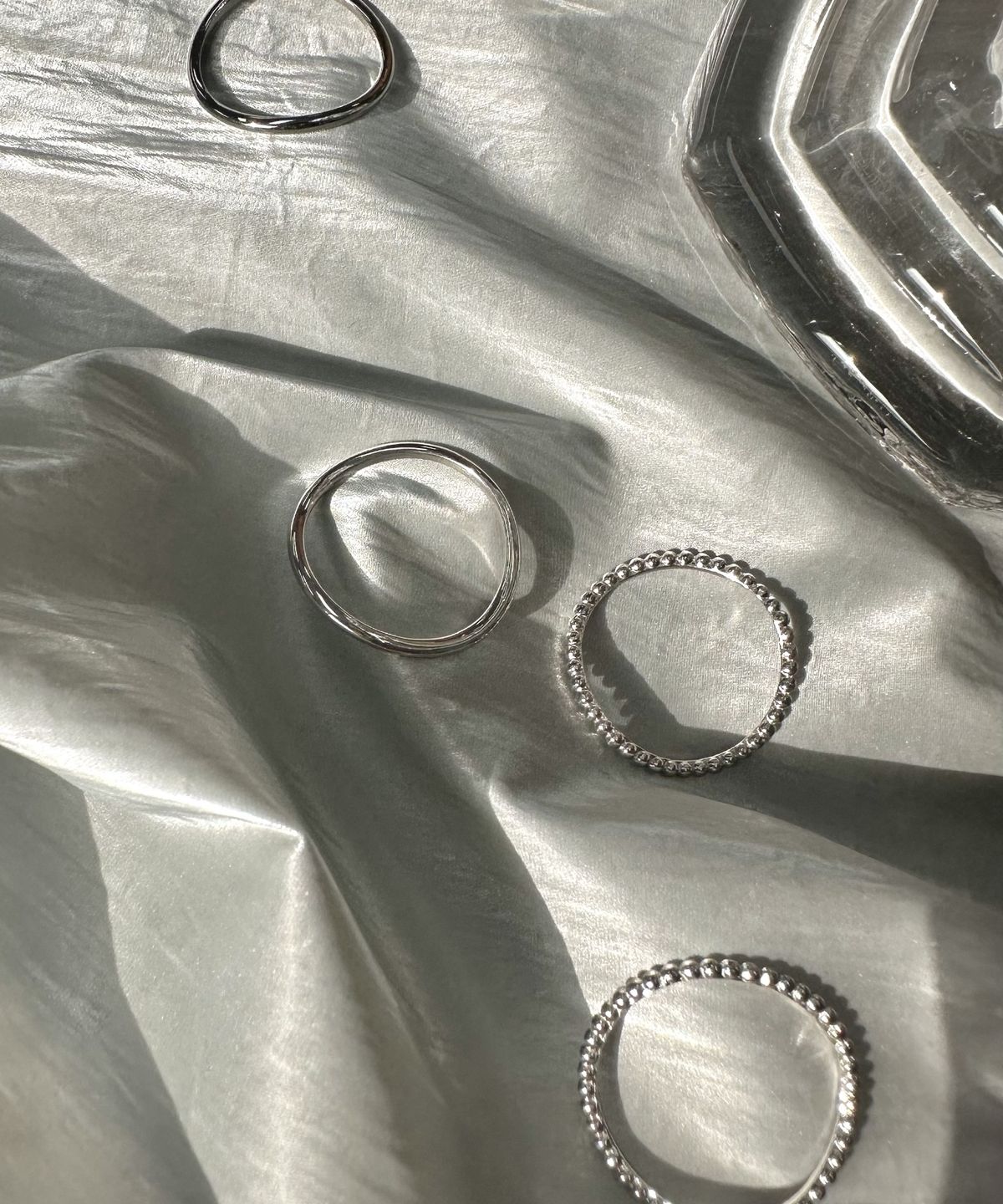 바라두(BARADU) [BARADU 925] Slimwave layered ring set