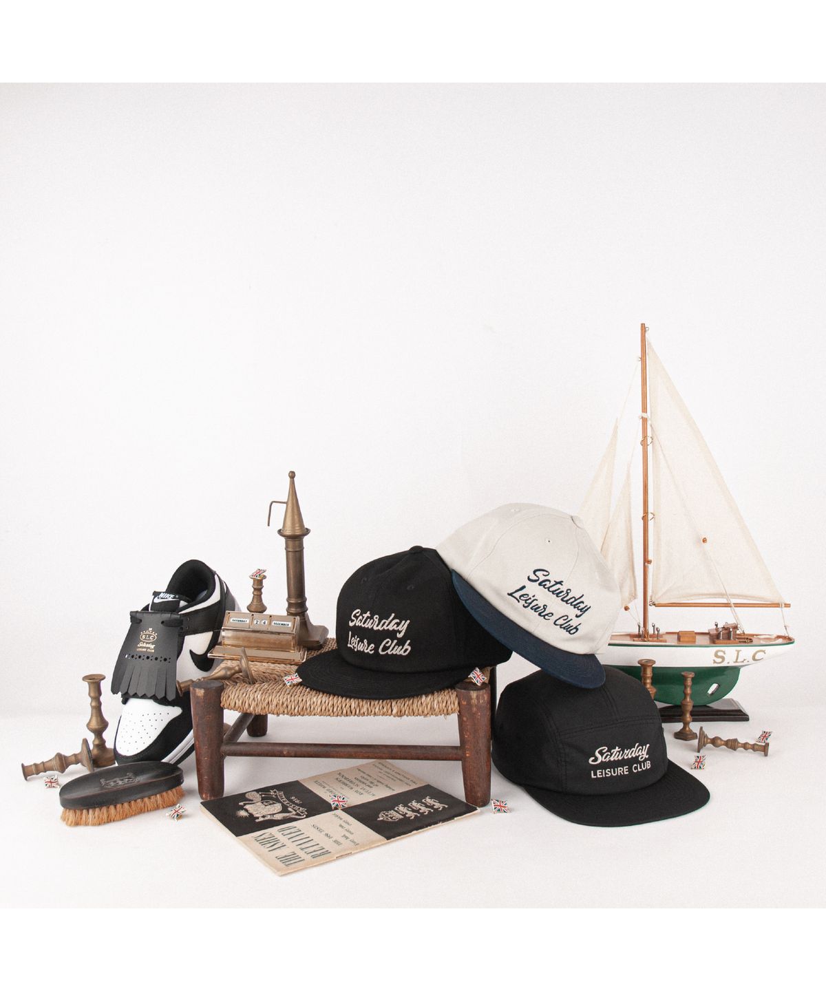 세러데이 레저 클럽(SATURDAY LEISURE CLUB) Leisure Camp Cap(Ripstop) - Black