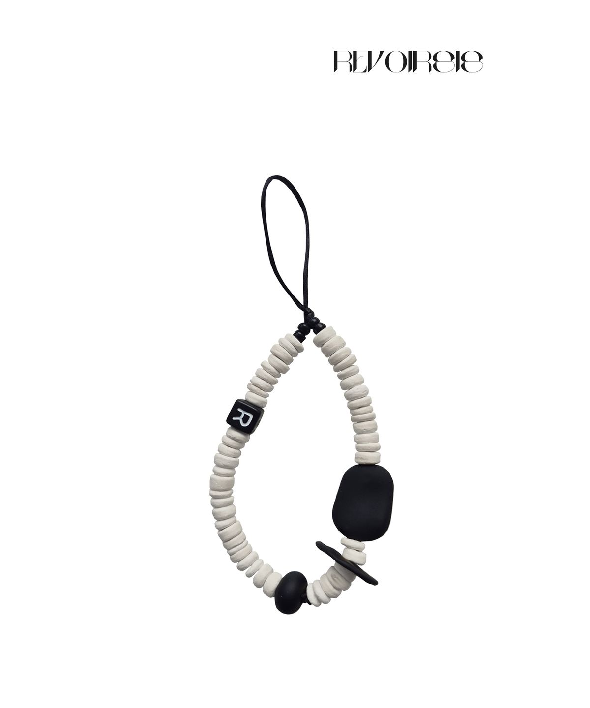 르브아시스(REVOIRSIS) nature beads phone strap short cream