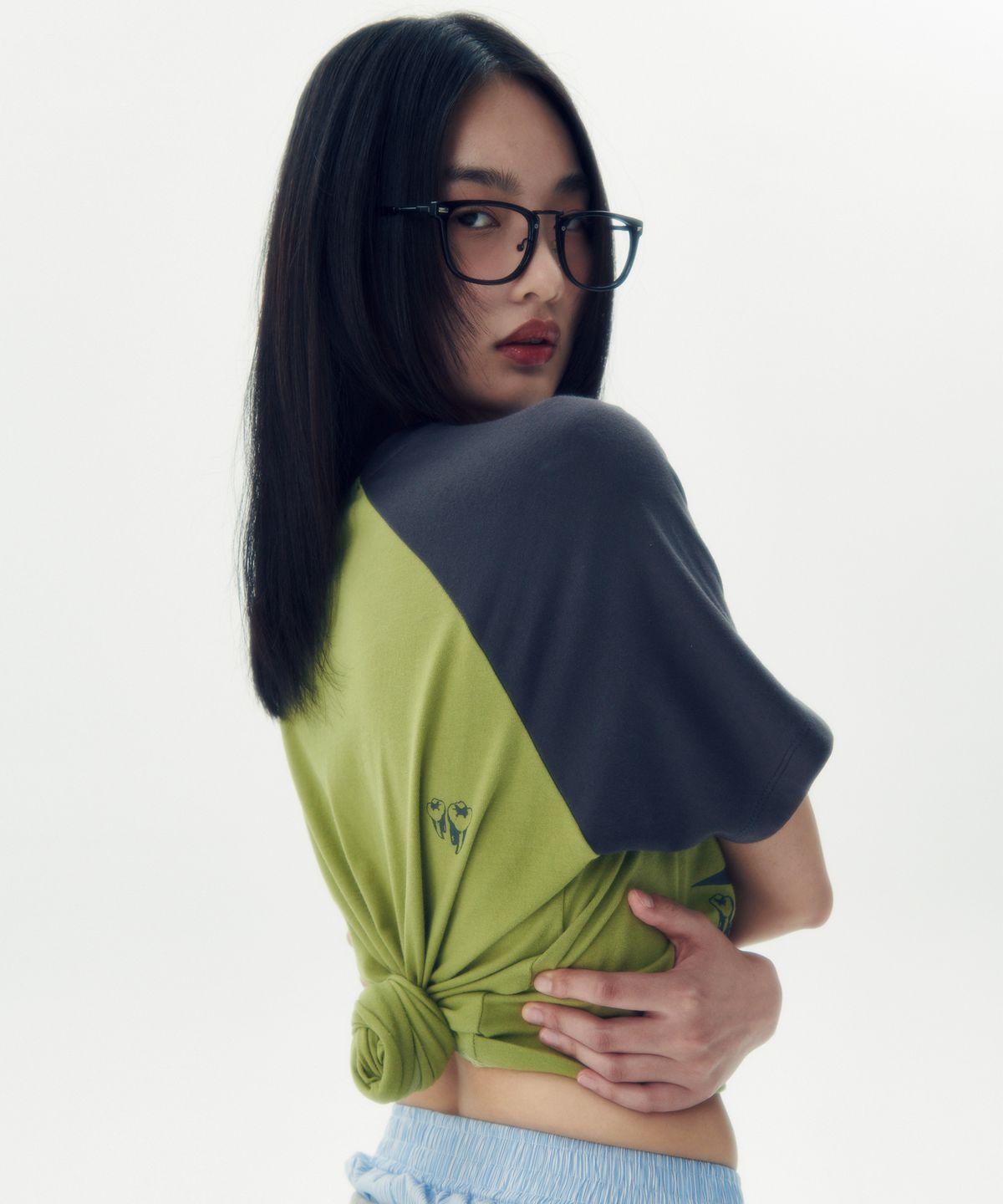 러닝하이(RUNNINGHIGH) 투쓰 래글런 H/S 티 [그린]