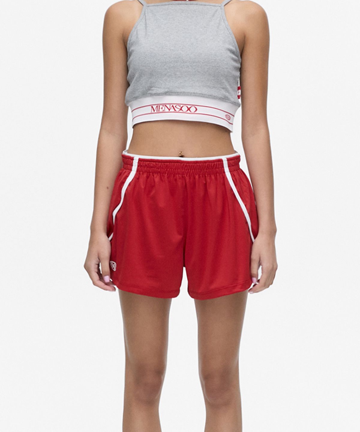 미나수(MENASOO) MESH RUNNER SOFT SHORTS_RED