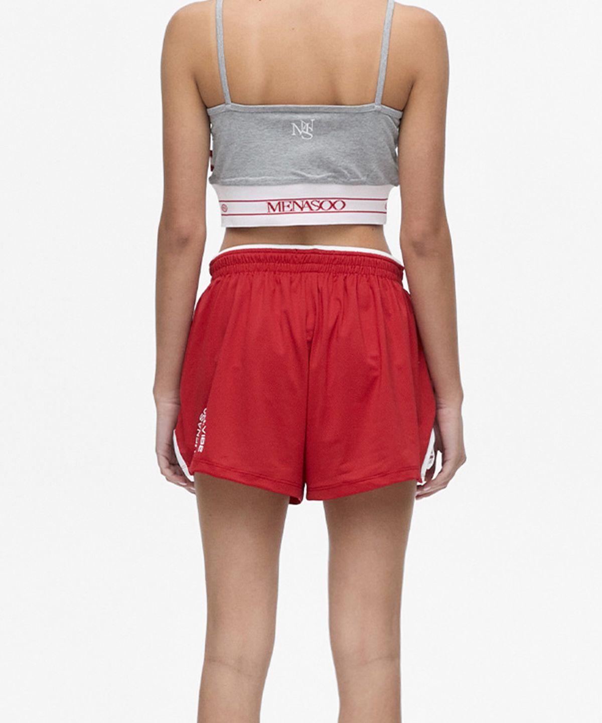 미나수(MENASOO) MESH RUNNER SOFT SHORTS_RED
