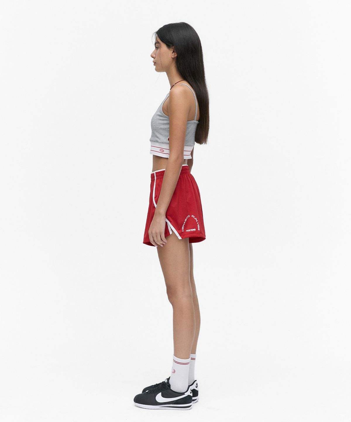 미나수(MENASOO) MESH RUNNER SOFT SHORTS_RED