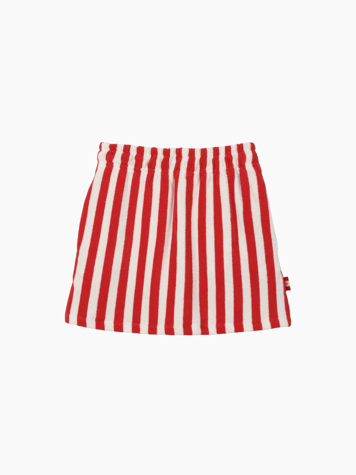 미나수(MENASOO) TERRY SWEAT PANTSKIRT_RED STRIPE ADDITION