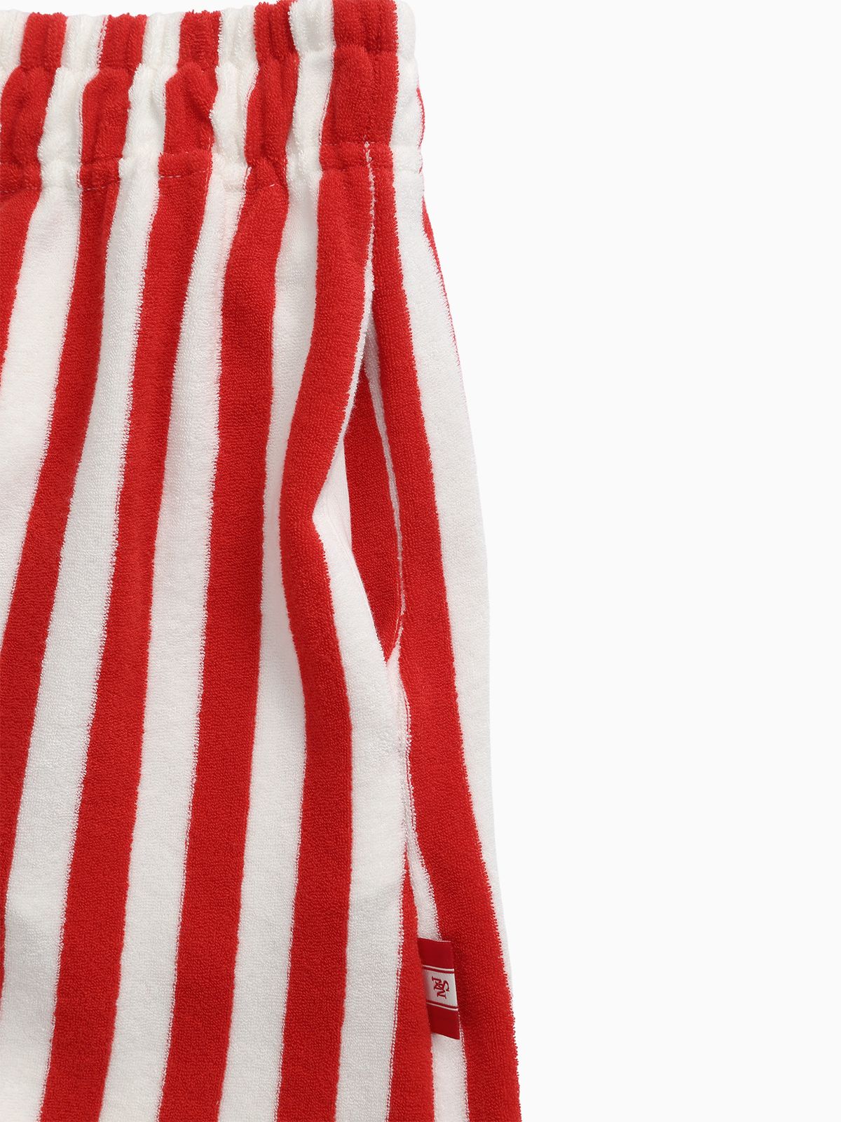 미나수(MENASOO) TERRY SWEAT PANTSKIRT_RED STRIPE ADDITION