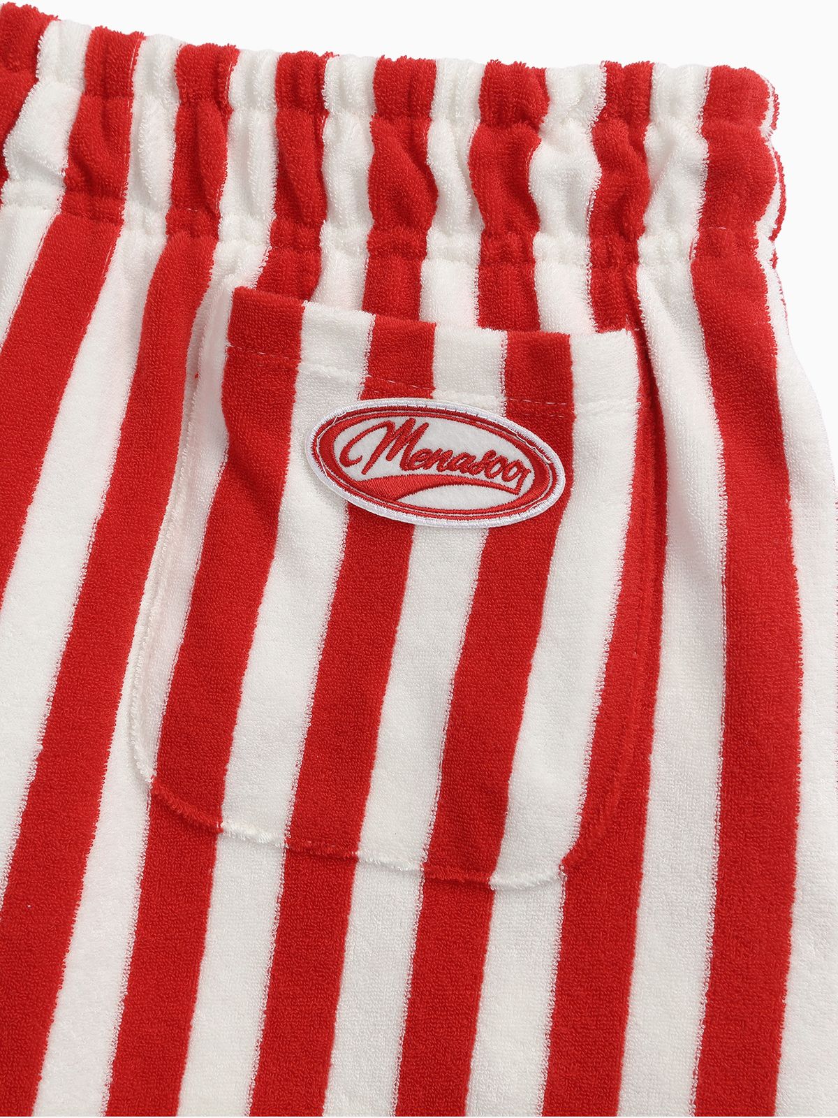 미나수(MENASOO) TERRY SWEAT PANTSKIRT_RED STRIPE ADDITION