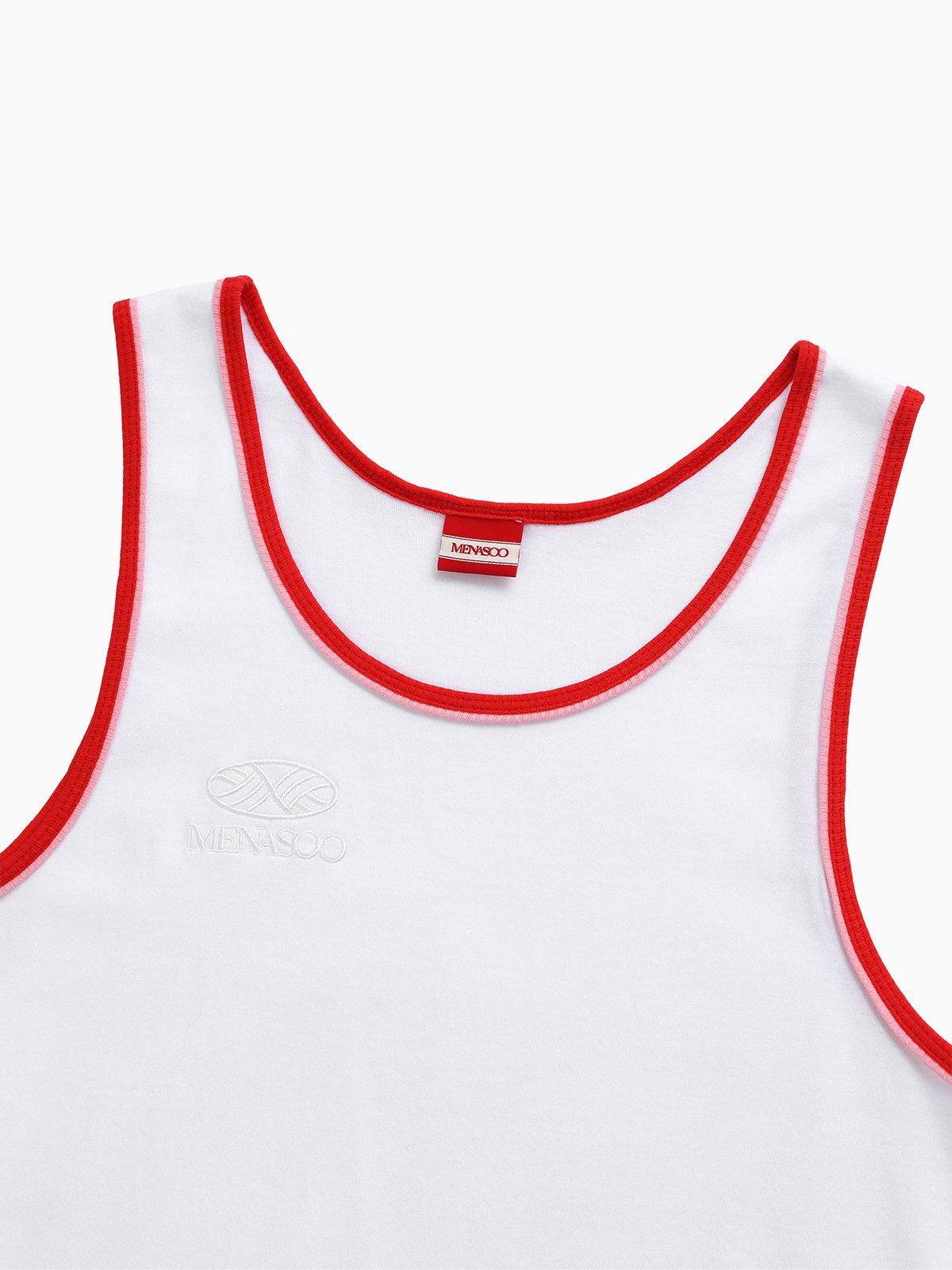 미나수(MENASOO) DOUBLE COLOR COVER COTTON SLEEVE_WHITE