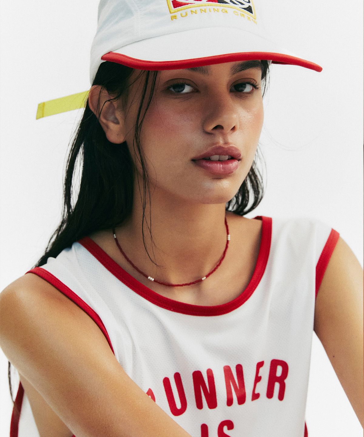 미나수(MENASOO) MESH RUNNER CLUB SLEEVE_WHITE