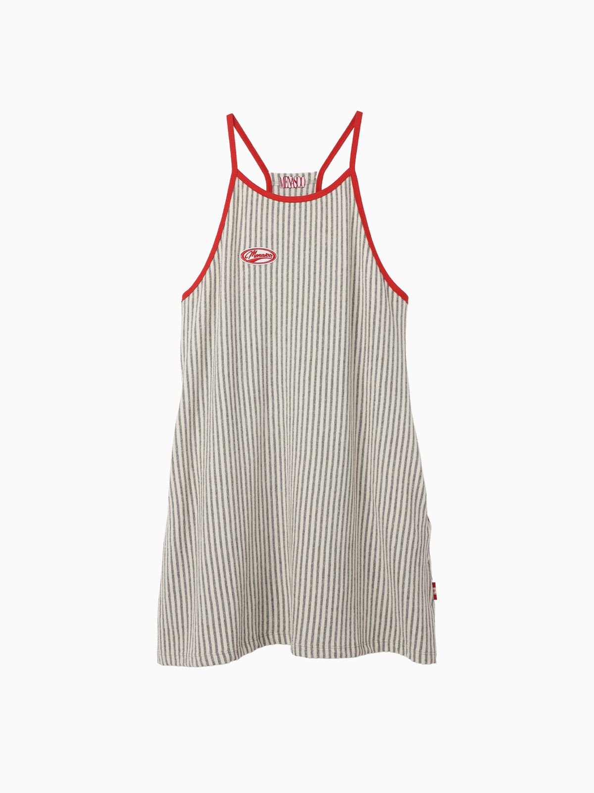 미나수(MENASOO) MENASOO SUMMER STRIPE TERRY STRAP ONEPIECE_GRAY