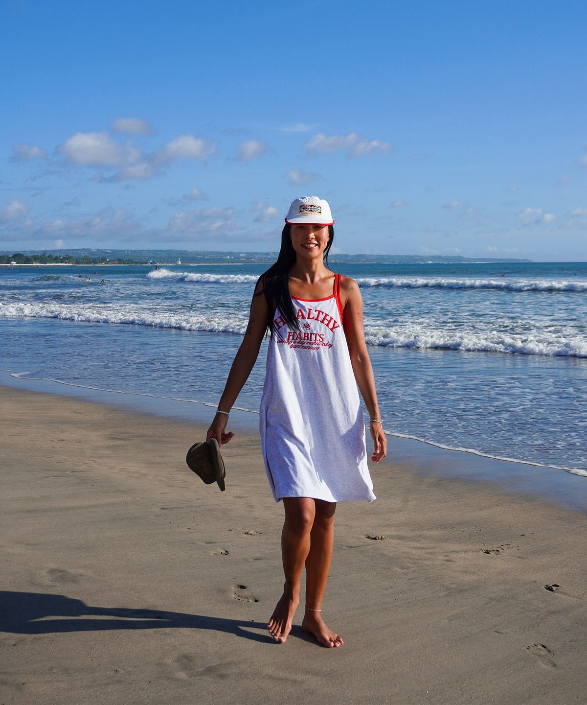 미나수(MENASOO) MENASOO SUMMER BASIC TERRY STRAP ONEPIECE_ASH GRAY
