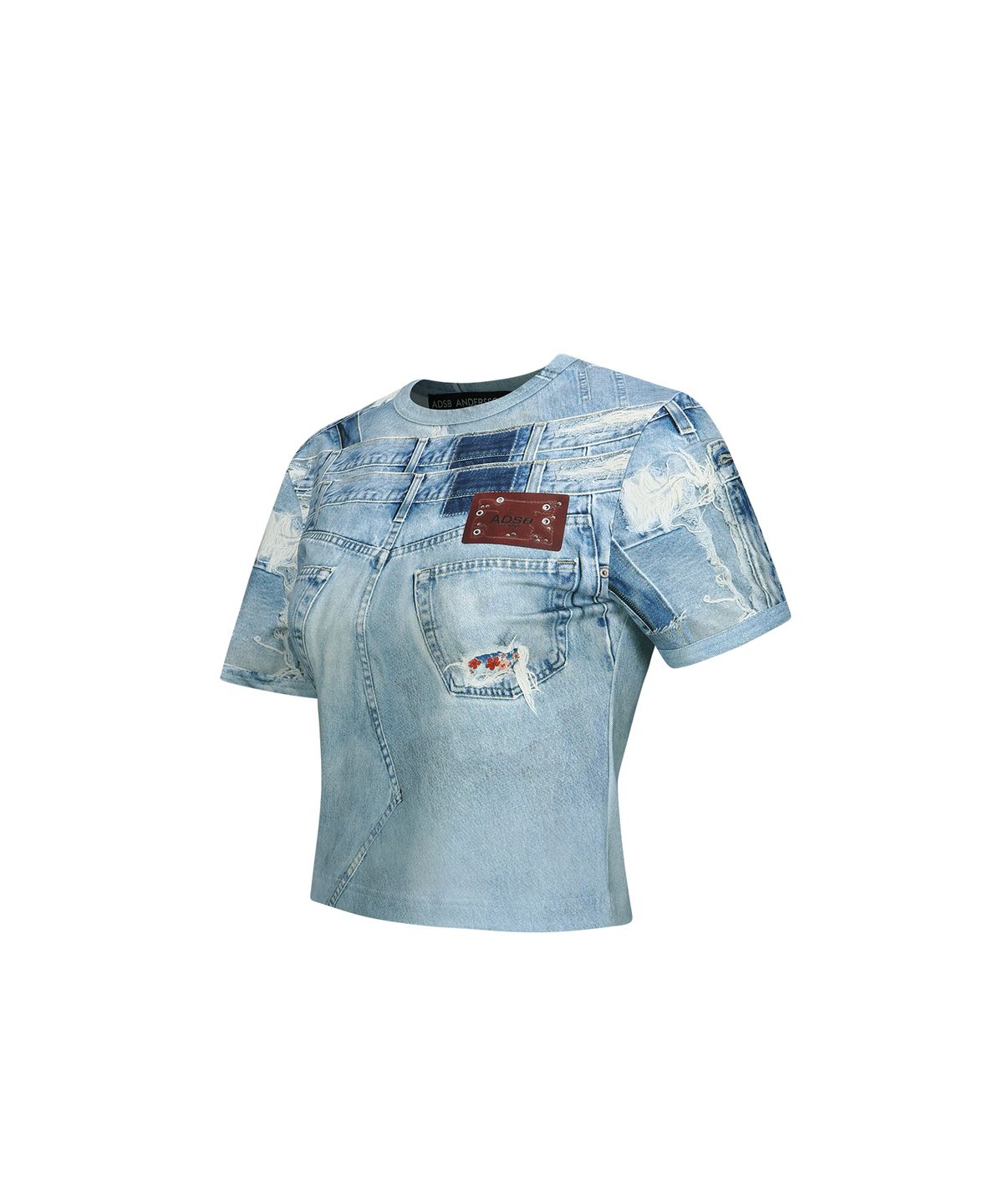 앤더슨벨(ADSB ANDERSSON BELL) (에센셜) 다니엘 데님 프린티드 티셔츠 atb1133w(DENIM BLUE)