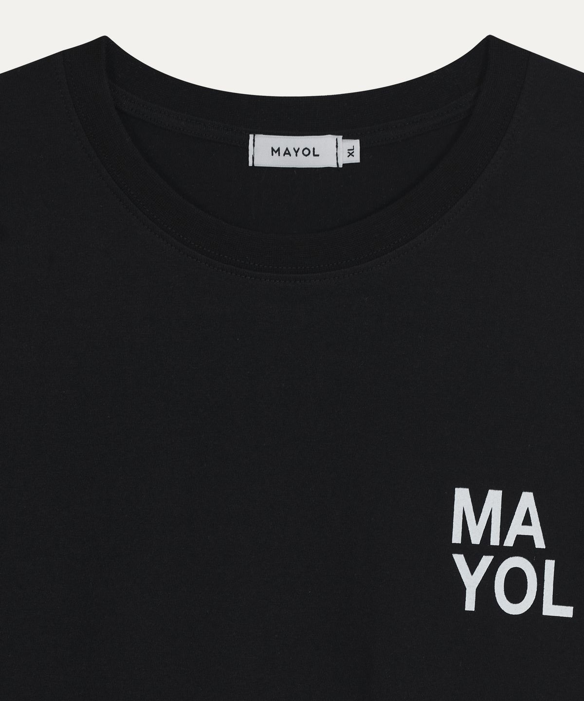 마욜(MAYOL) 로고 메쉬 긴소매 티셔츠_블랙