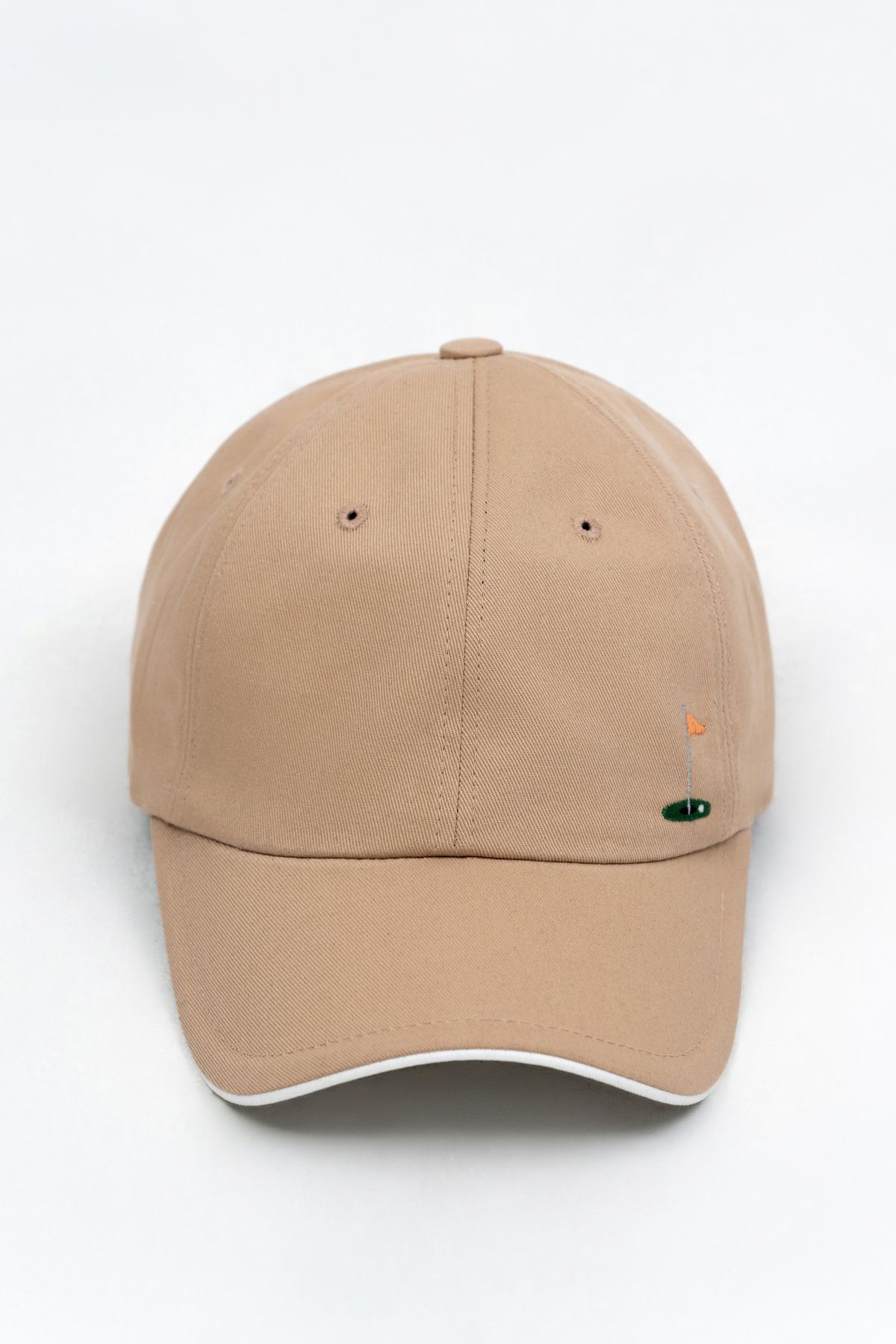 유팅골프(UTING GOLF) GOLF 로고 볼캡 BEIGE