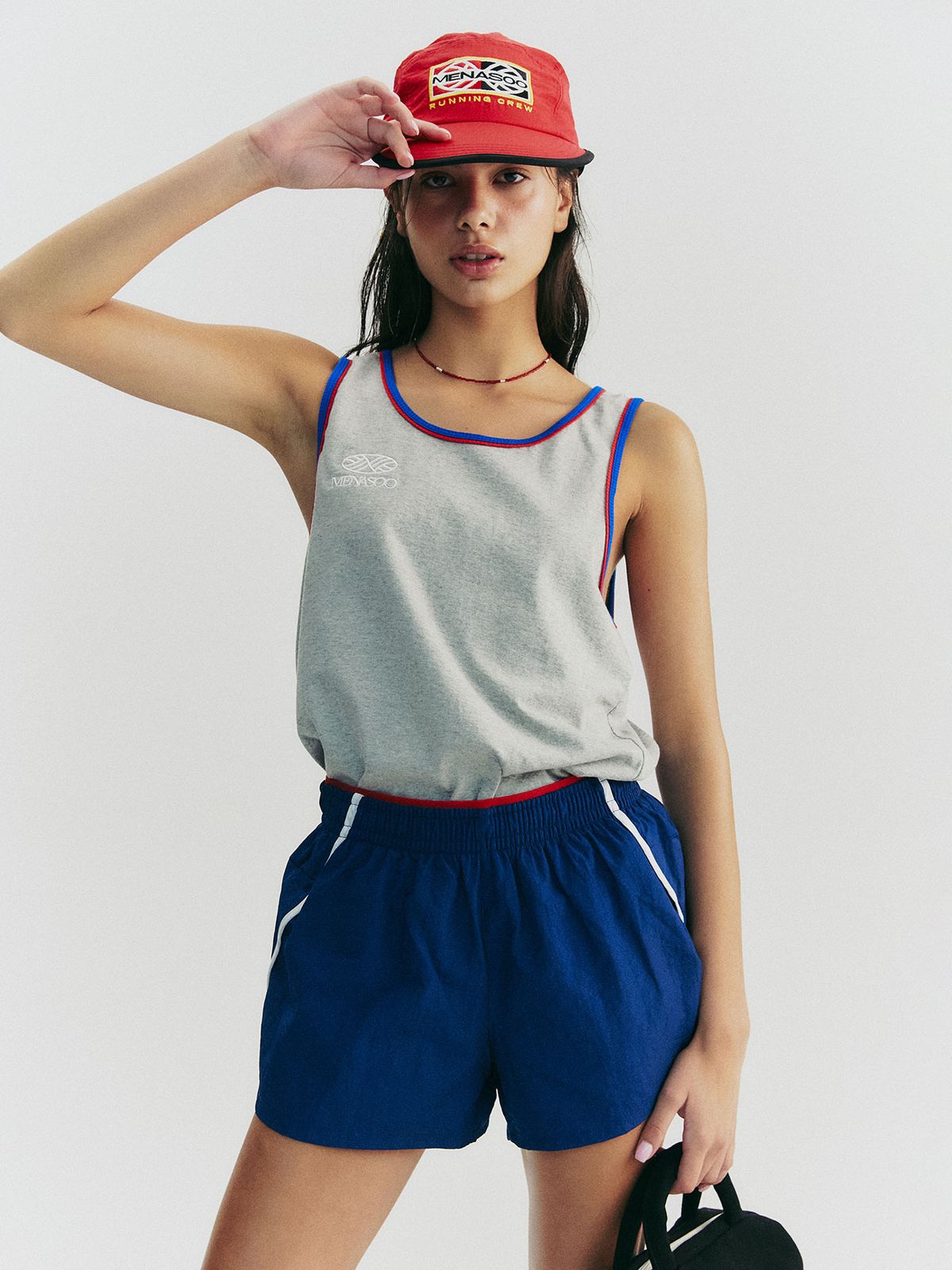 미나수(MENASOO) MENASOO TRACK CAMPCAP_RED