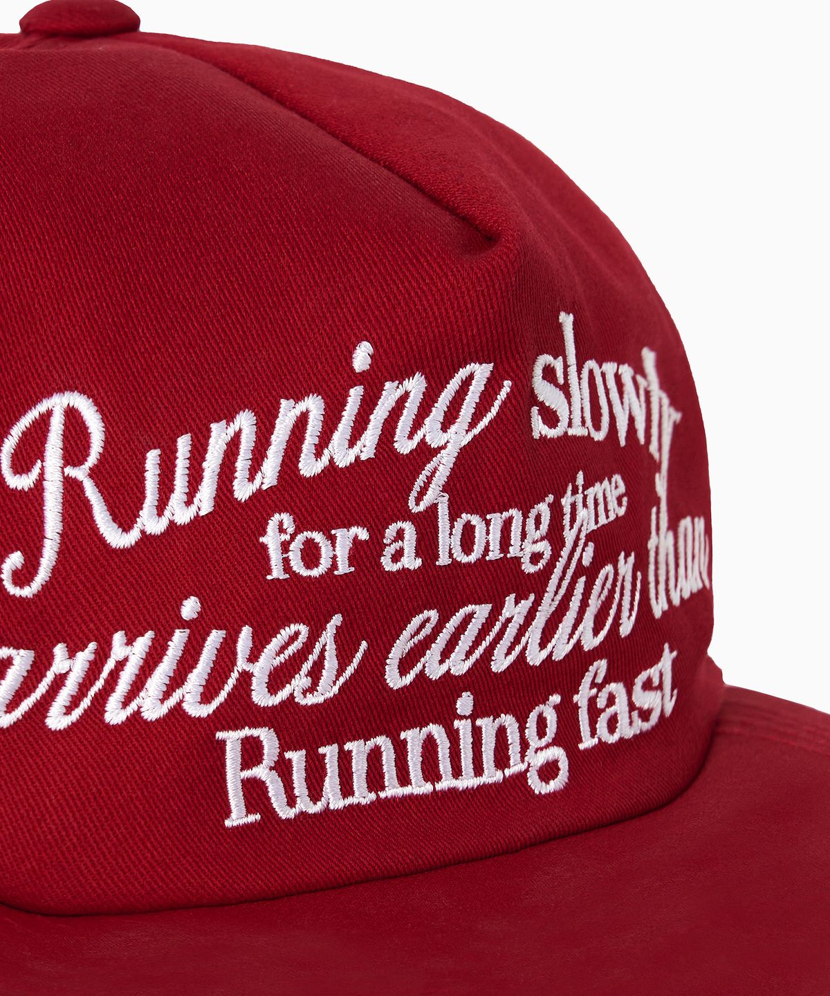 미나수(MENASOO) RUNNING SLOWLY COTTON CAP_RED
