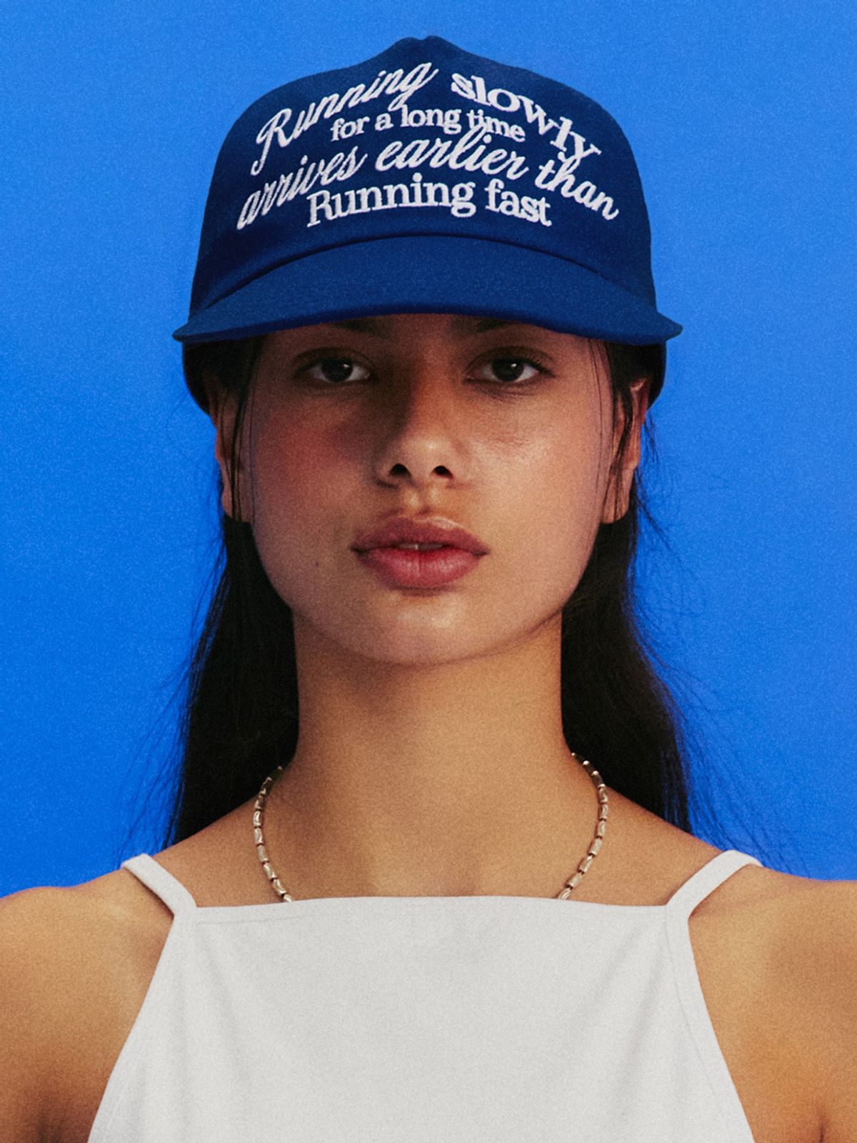 미나수(MENASOO) RUNNING SLOWLY COTTON CAP_NAVY