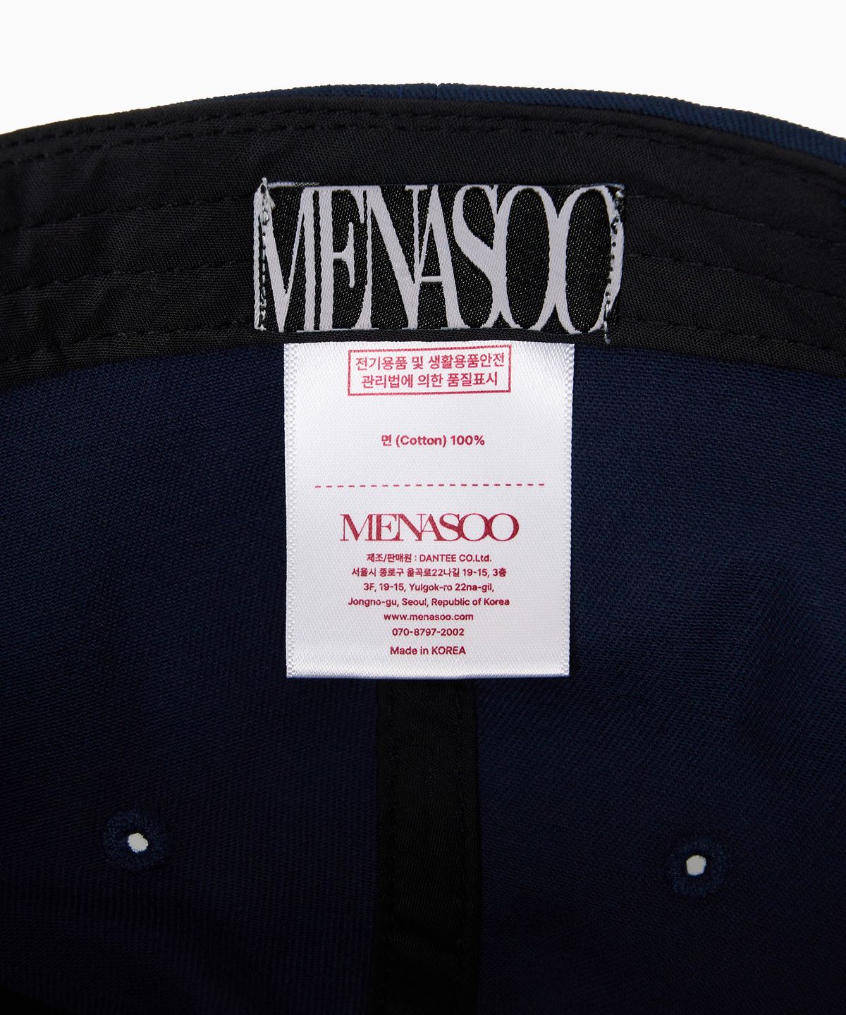 미나수(MENASOO) RUNNING SLOWLY COTTON CAP_NAVY