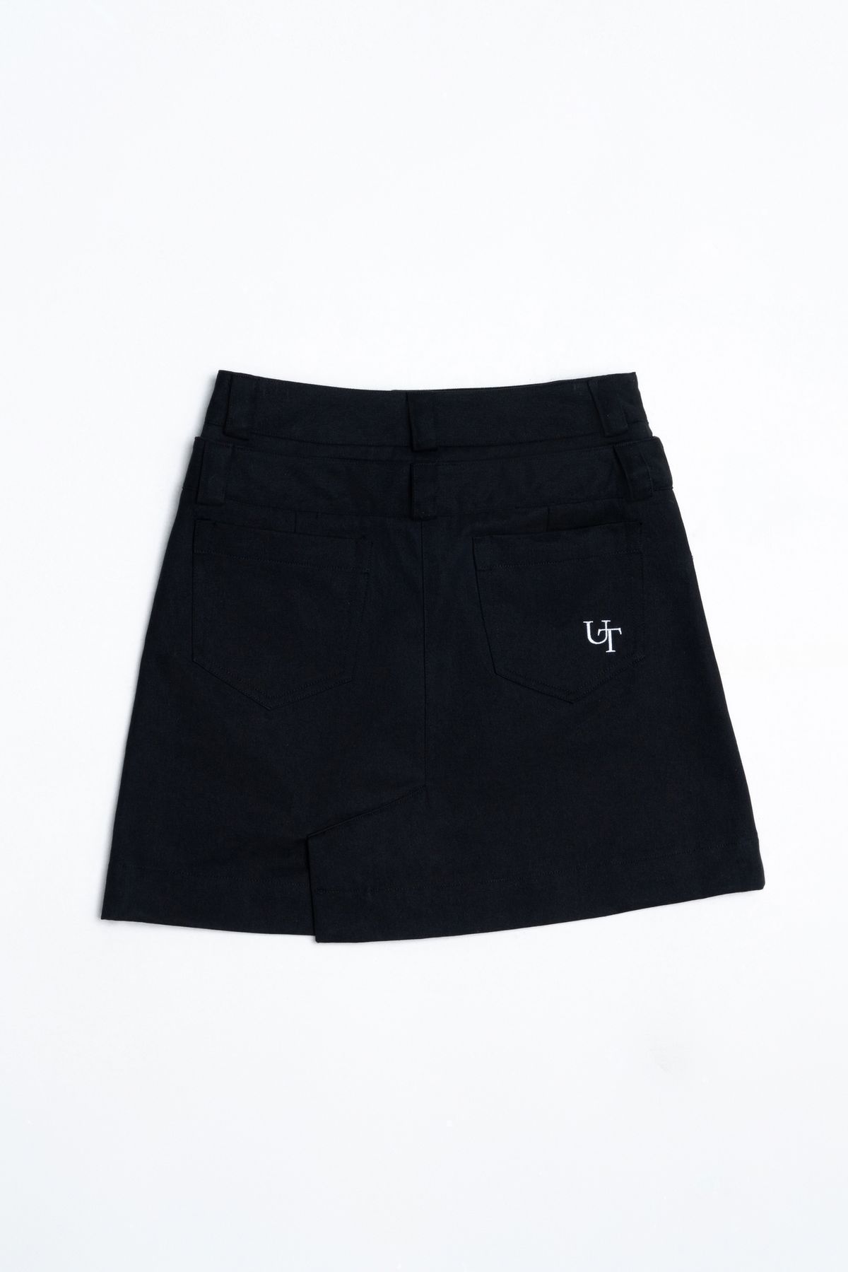 유팅골프(UTING GOLF) 더블 버튼 스커트 BLACK