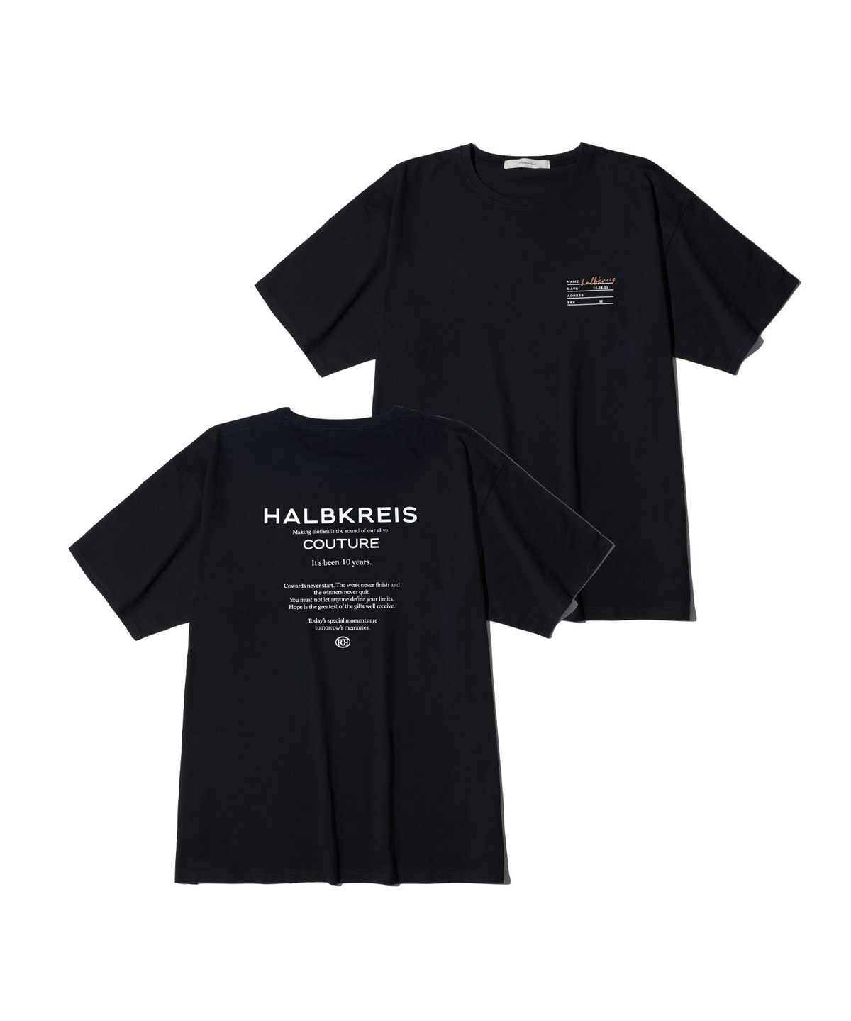 하프크라이즈 레이아웃(HALBKREIS LAYOUT) T20045 Staff printing T-shirt_Black