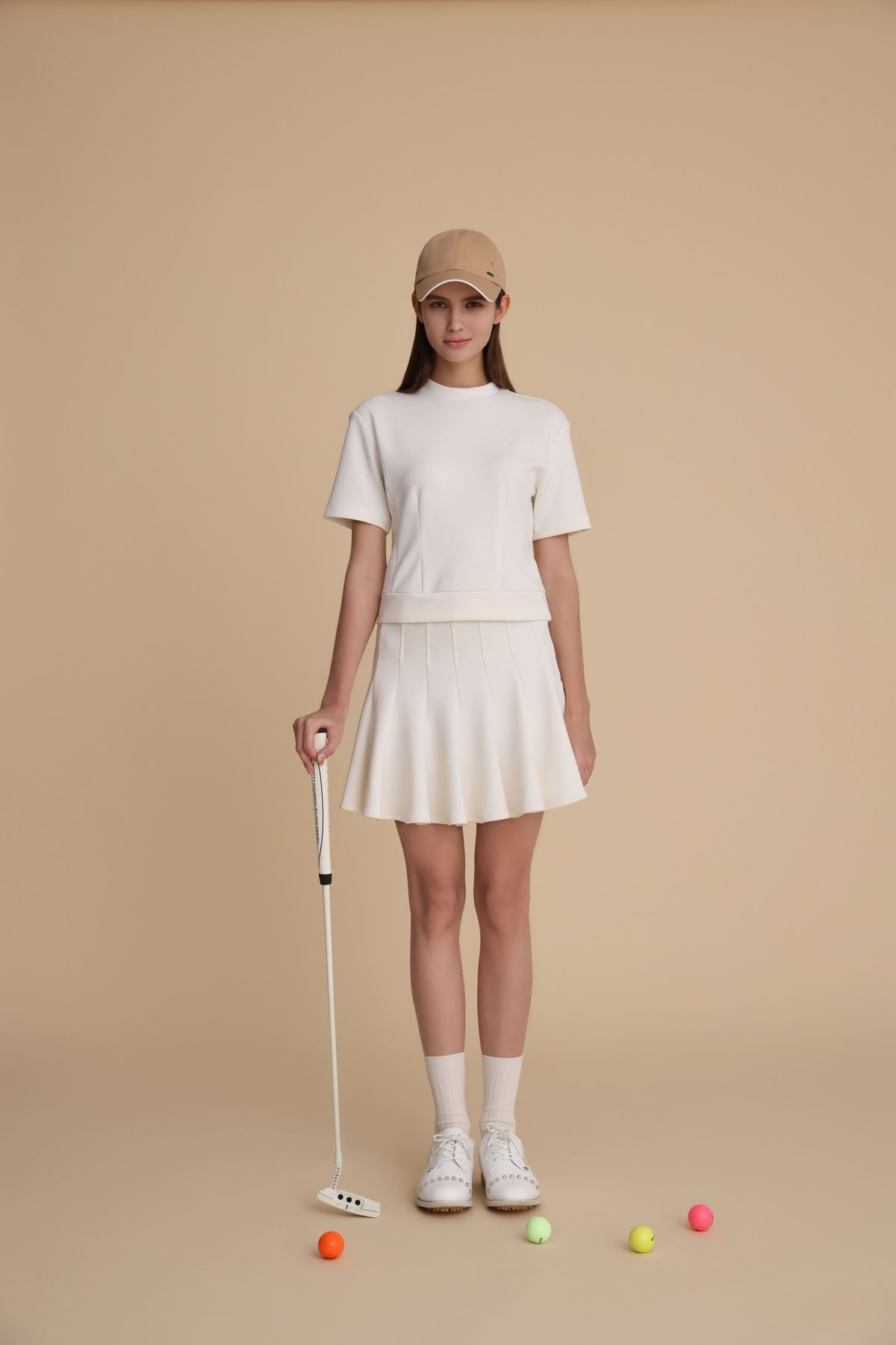 유팅골프(UTING GOLF) UT 플레어 테니스 스커트 WHITE