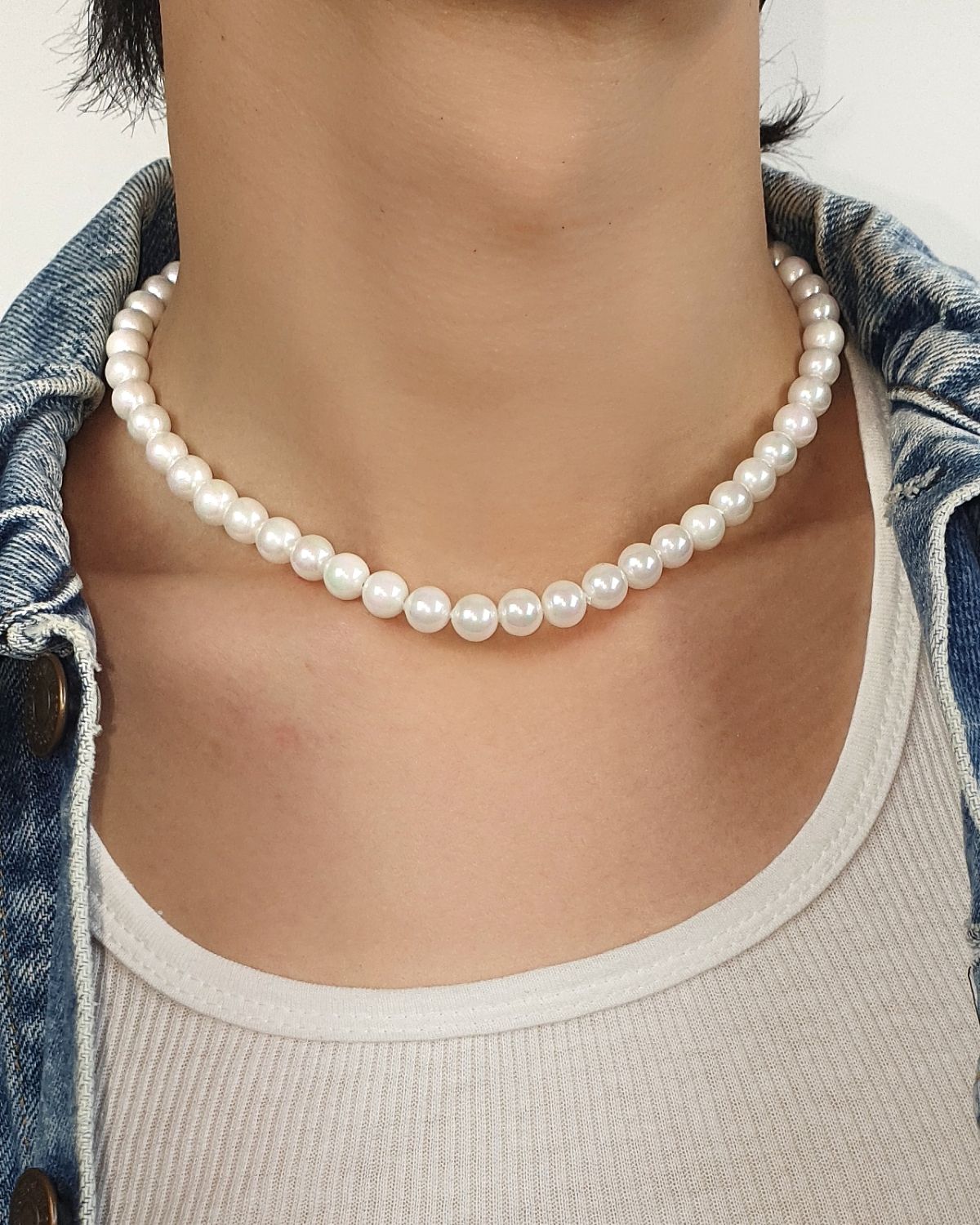 바이브(BYBE) Basic pearl necklace