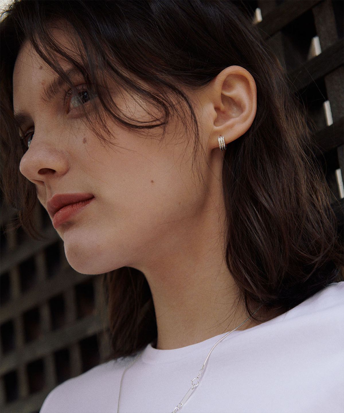 베흐트(VERTE) [925 silver] Deux.silver.183 / fort earring (silver)