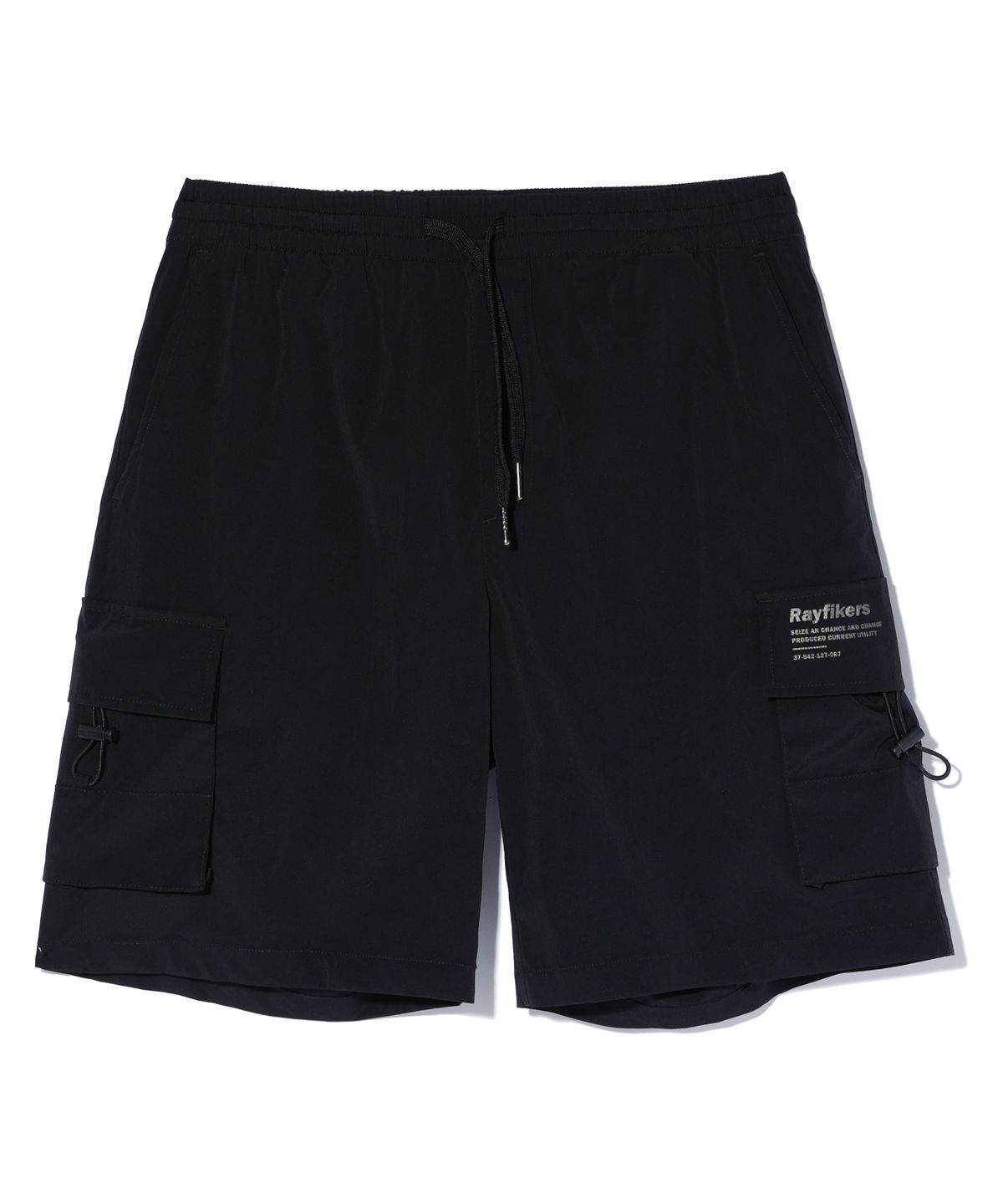 레이피커스(RAYFIKERS) 더블 스트링 카고 쇼츠 BLACK (MO2PU383-076)