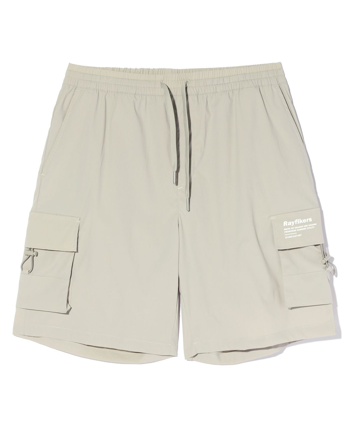 레이피커스(RAYFIKERS) 더블 스트링 카고 쇼츠 BEIGE (MO2PU383-005)