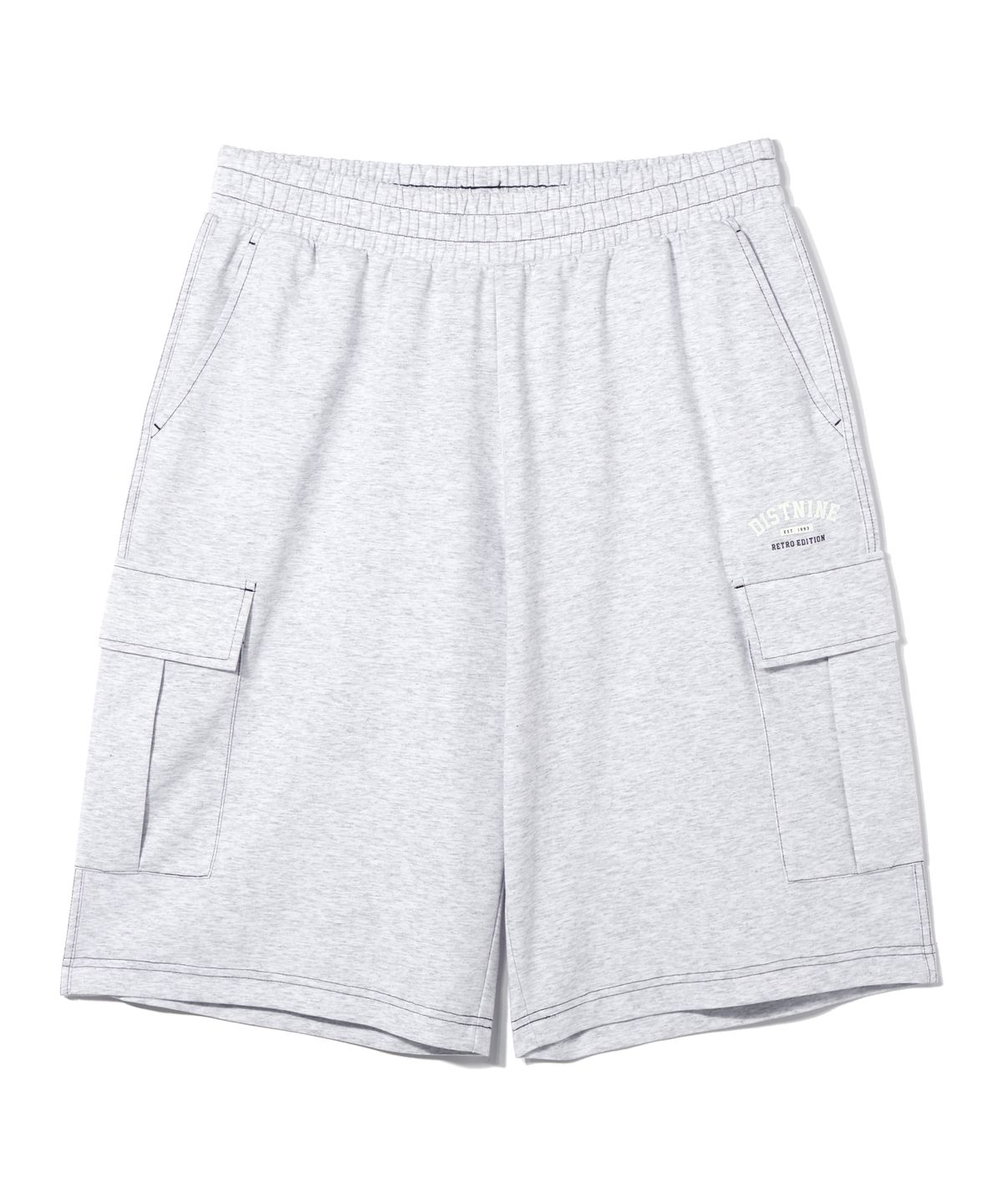 디스트나인(DISTN9NE) 레트로에디션 버뮤다 스웨트 쇼츠 LIGHT GREY (LO2PU403-071)