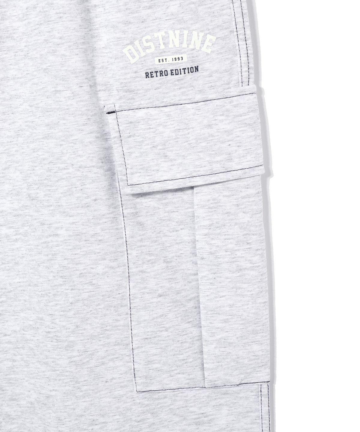 디스트나인(DISTN9NE) 레트로에디션 버뮤다 스웨트 쇼츠 LIGHT GREY (LO2PU403-071)