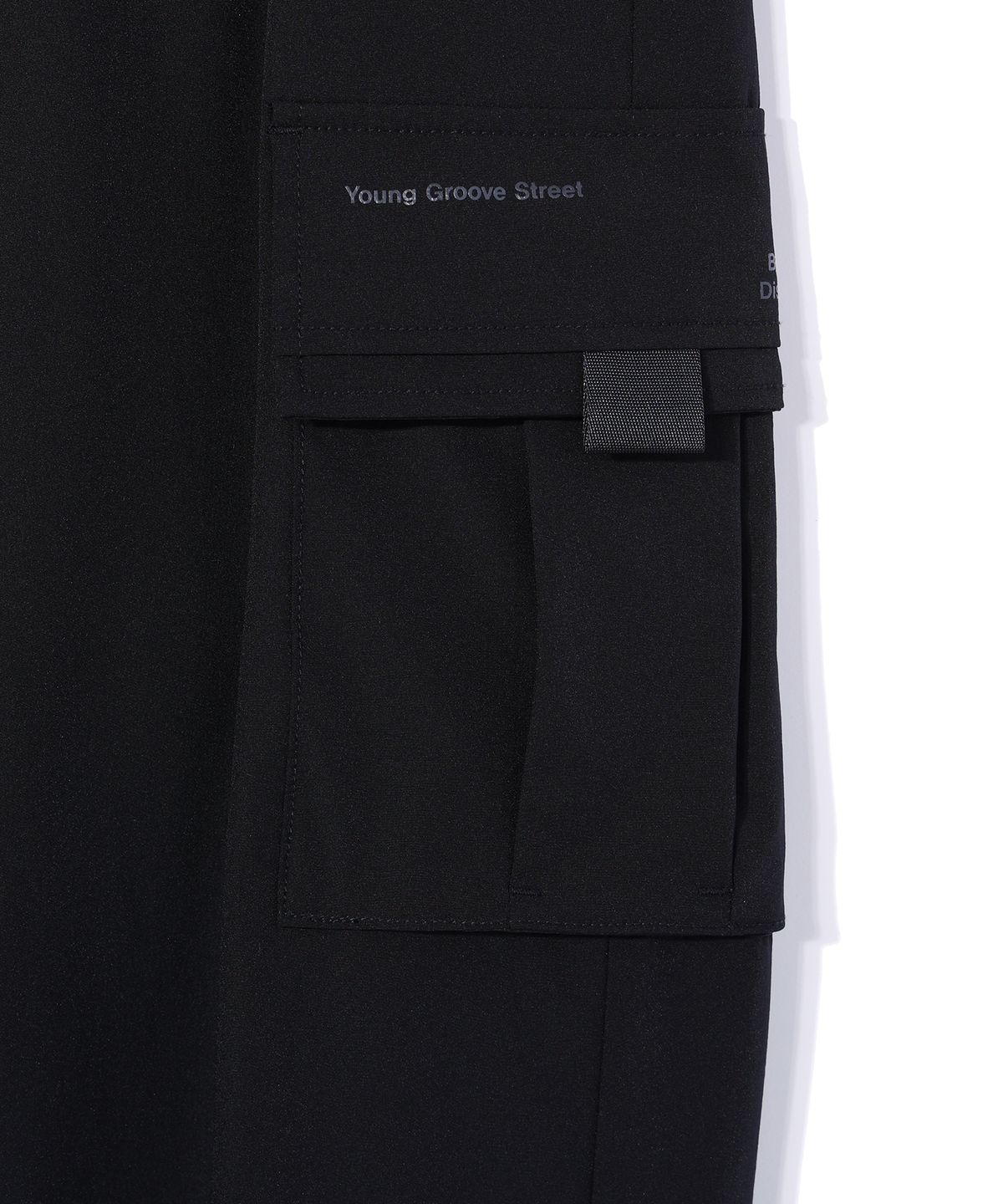 디스트나인(DISTN9NE) 와이드 나일론 카고 팬츠 BLACK (LO8PU788-076)