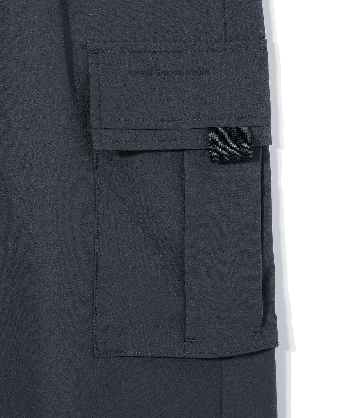 디스트나인(DISTN9NE) 와이드 나일론 카고 팬츠 CHARCOAL (LO8PU788-075)